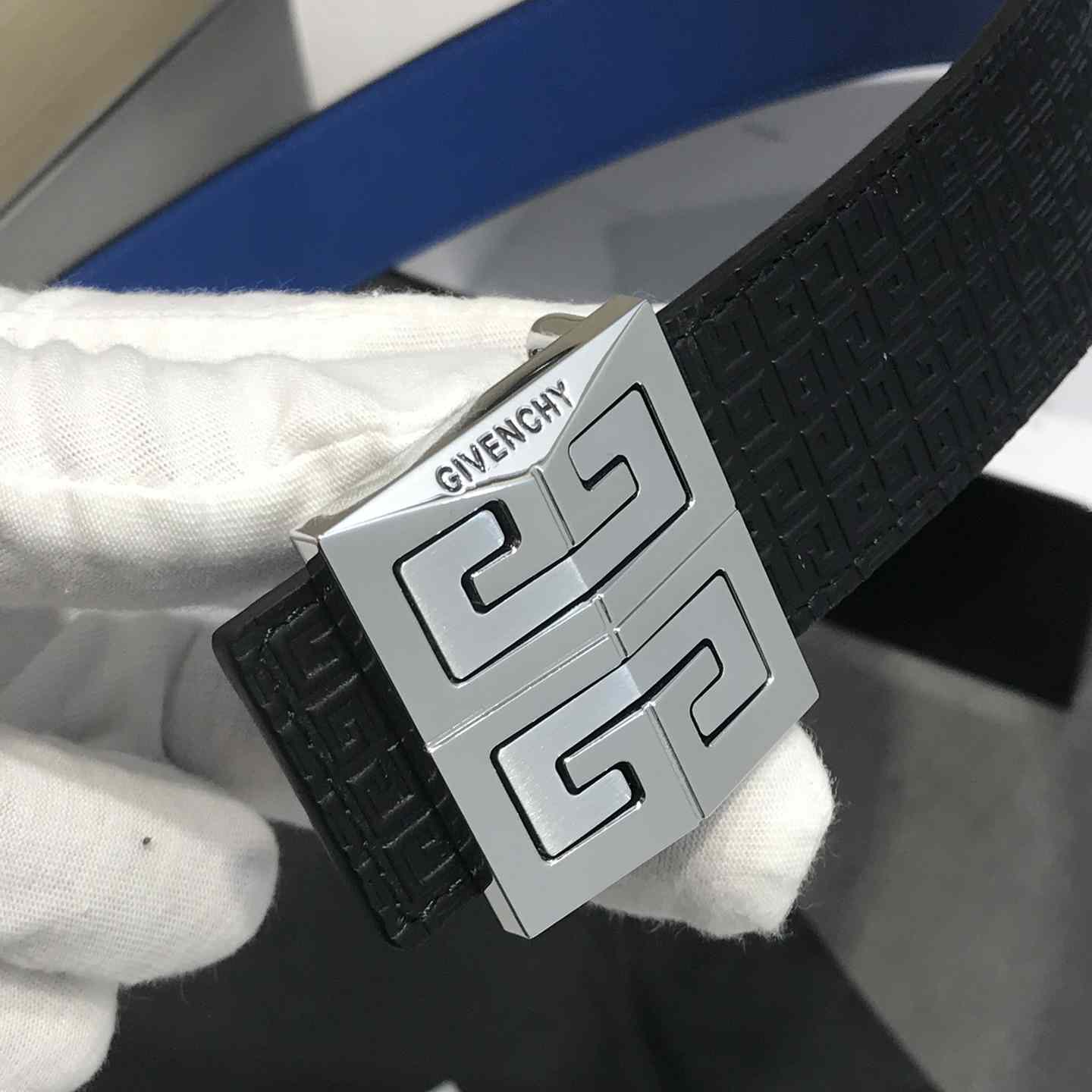 Givenchy 4G Reversible Belt In Leather And 4G Coated Canvas - FashionPlug