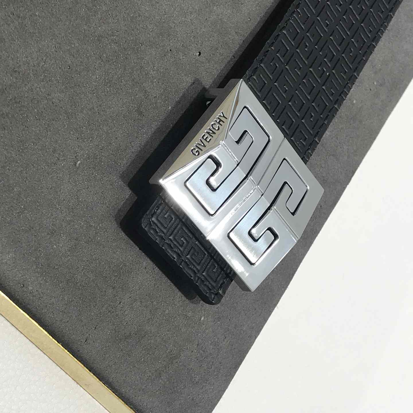 Givenchy 4G Reversible Belt In Leather And 4G Coated Canvas - FashionPlug