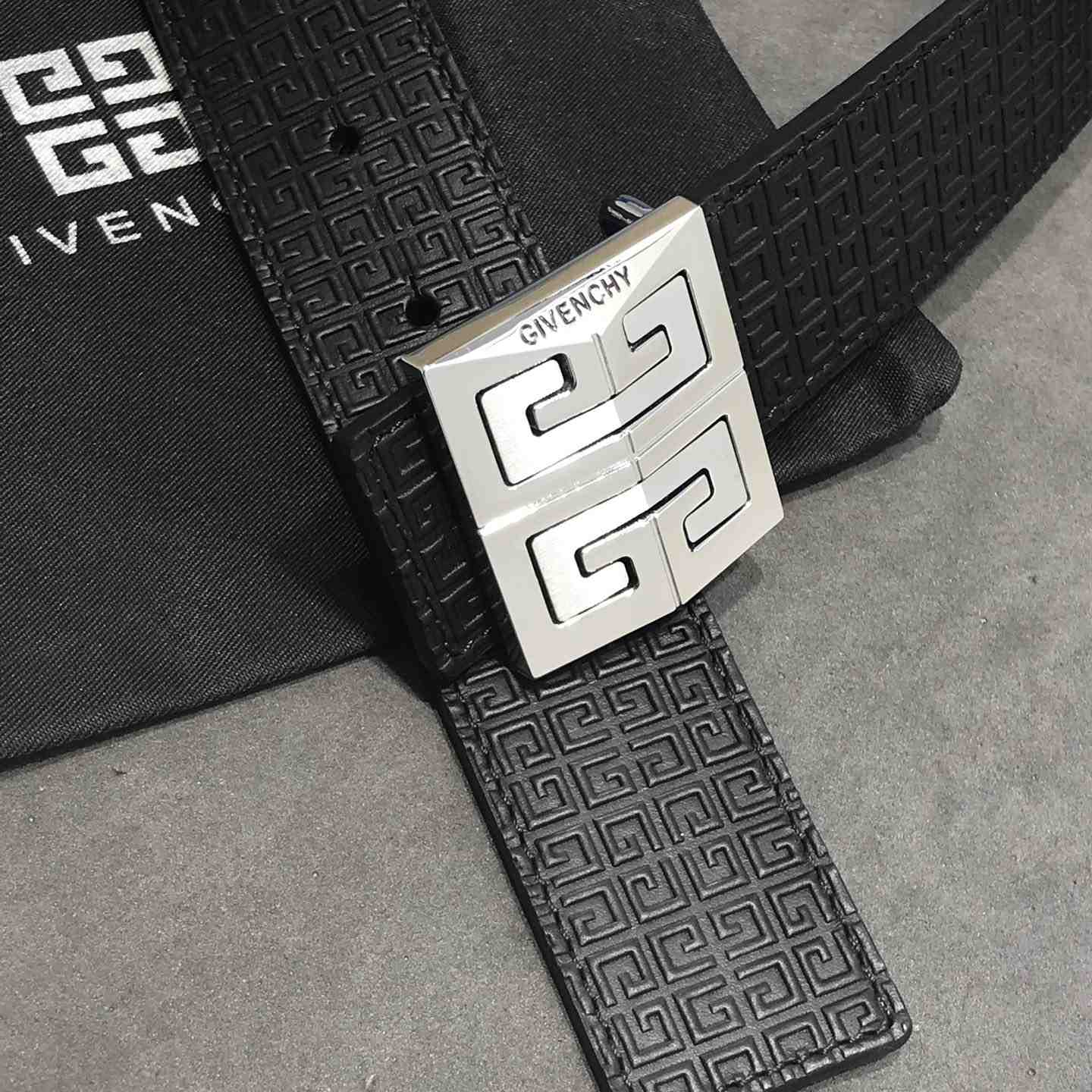Givenchy 4G Reversible Belt In Leather And 4G Coated Canvas - FashionPlug