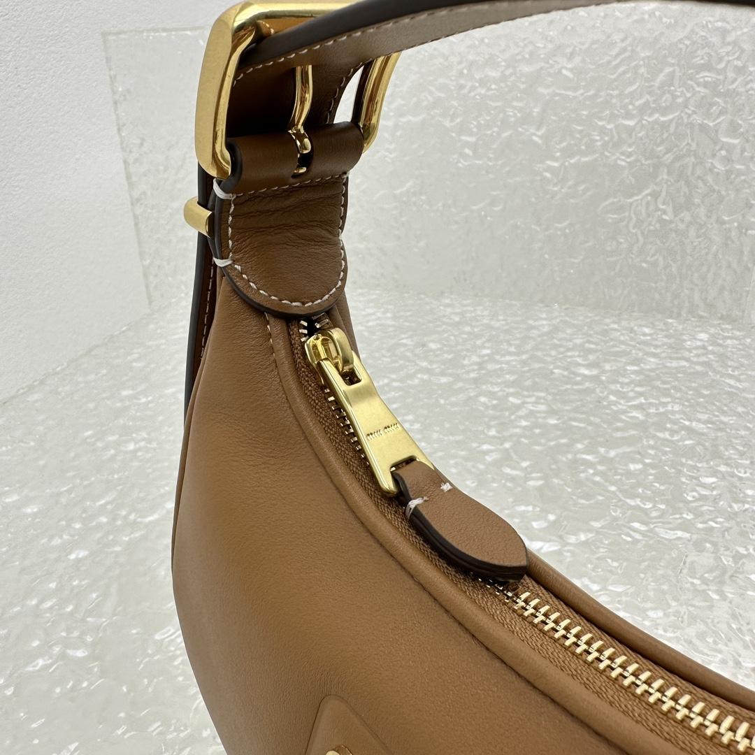 Miu Miu Leather Hobo Bag - FashionPlug