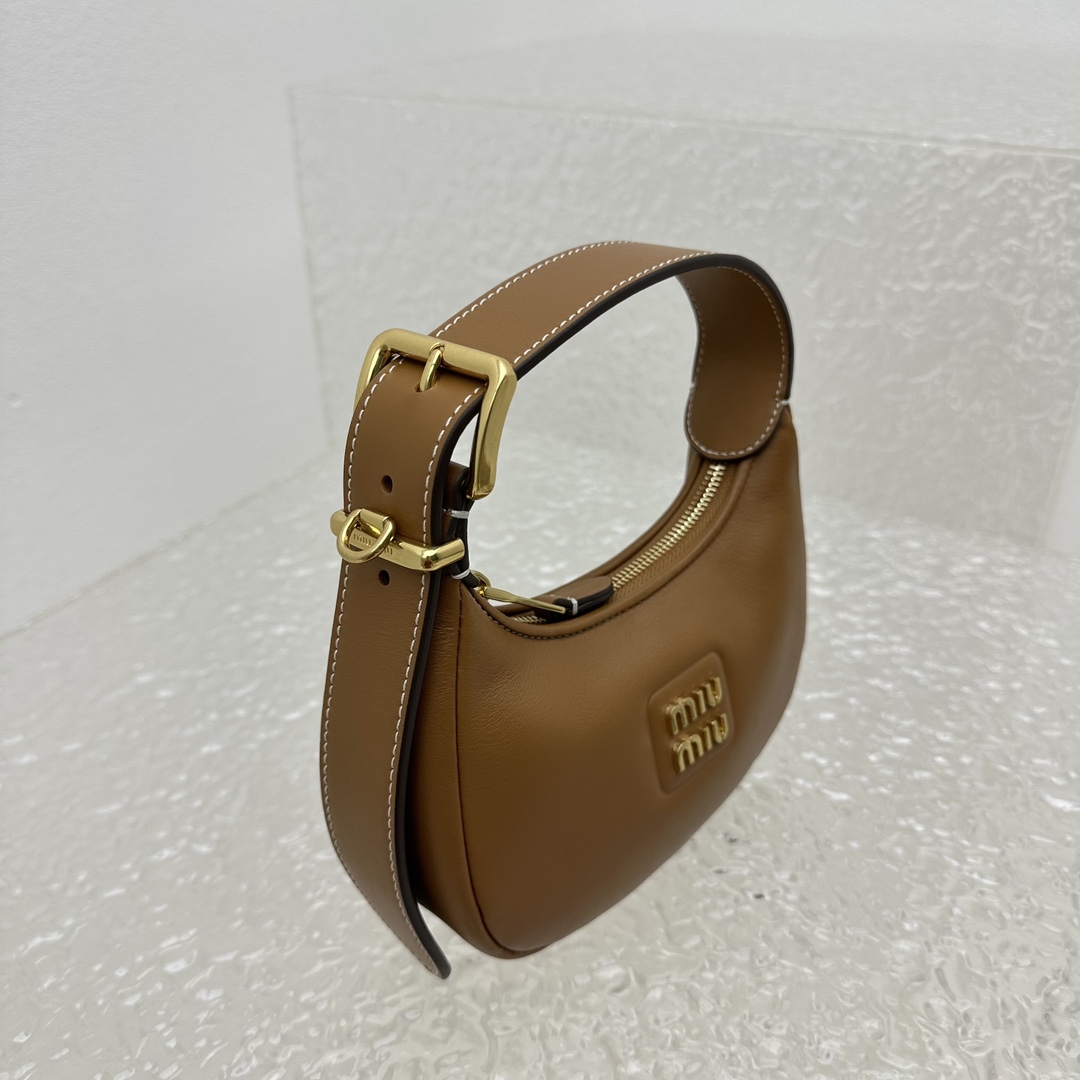 Miu Miu Leather Hobo Bag - FashionPlug