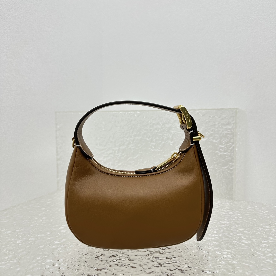 Miu Miu Leather Hobo Bag - FashionPlug