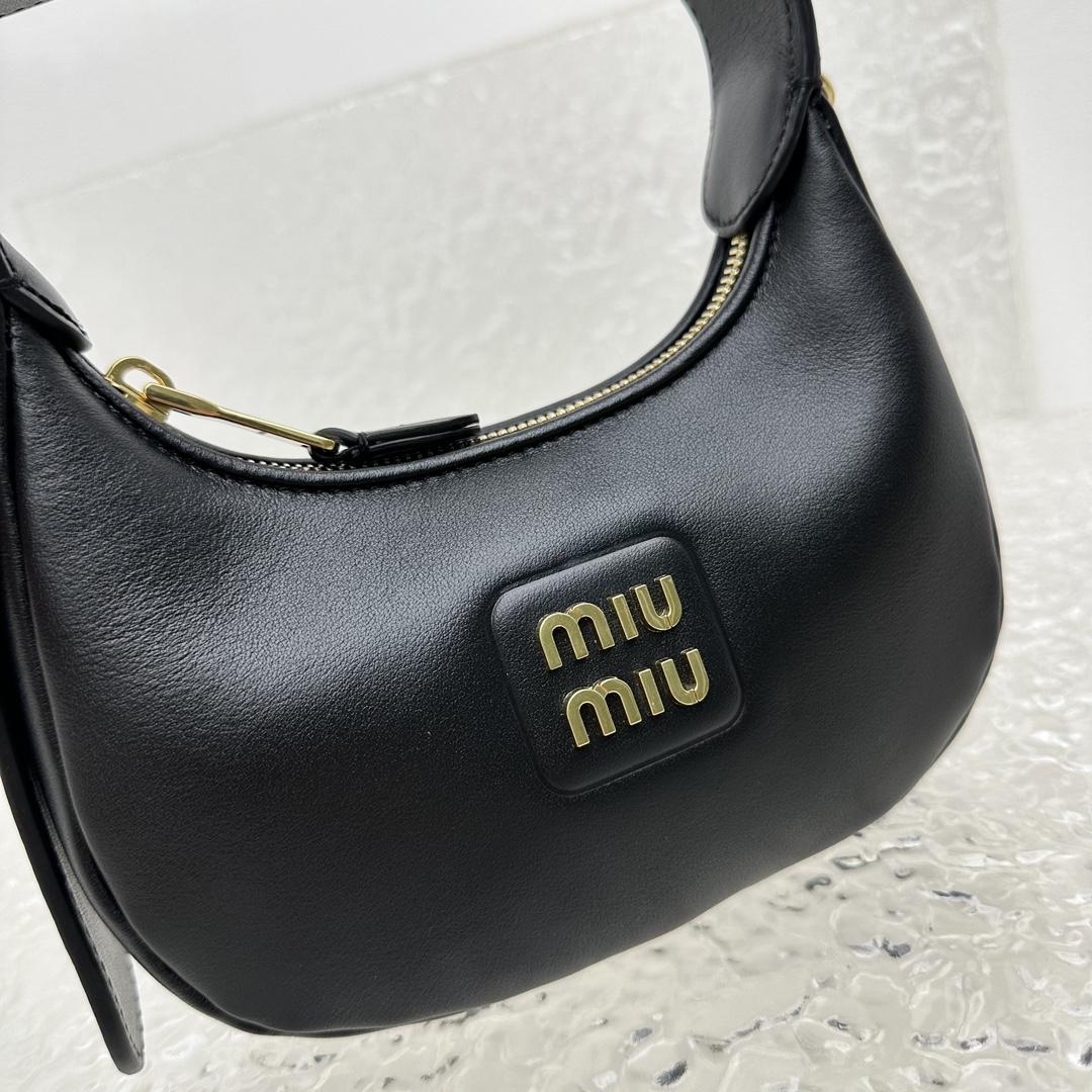 Miu Miu Leather Hobo Bag - FashionPlug