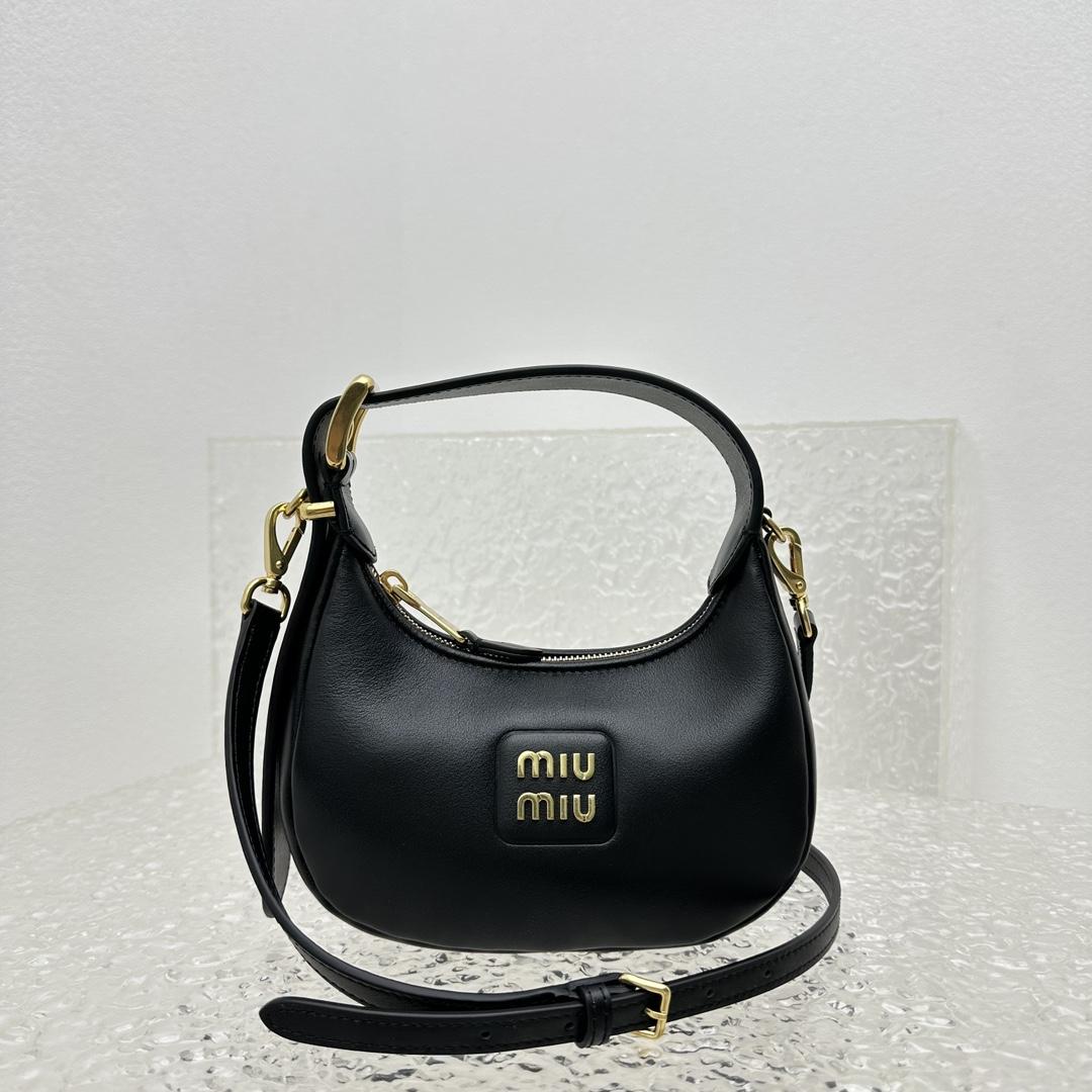 Miu Miu Leather Hobo Bag - FashionPlug