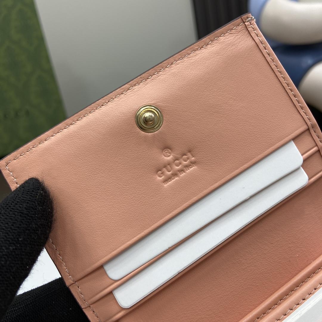Gucci Card Case Wallet With Horsebit Print - FashionPlug