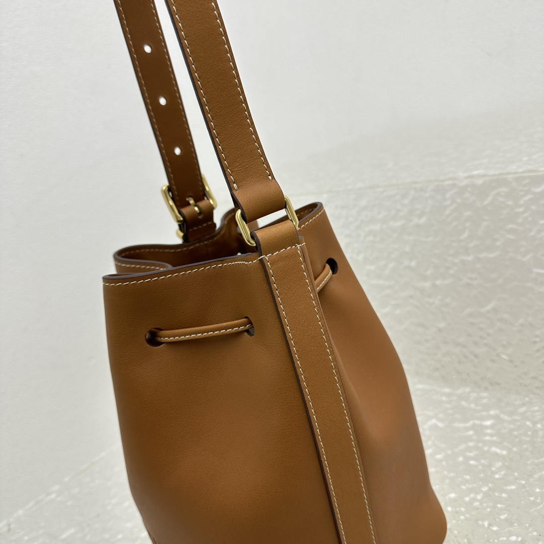 Miu Miu Leather Bucket Bag - FashionPlug