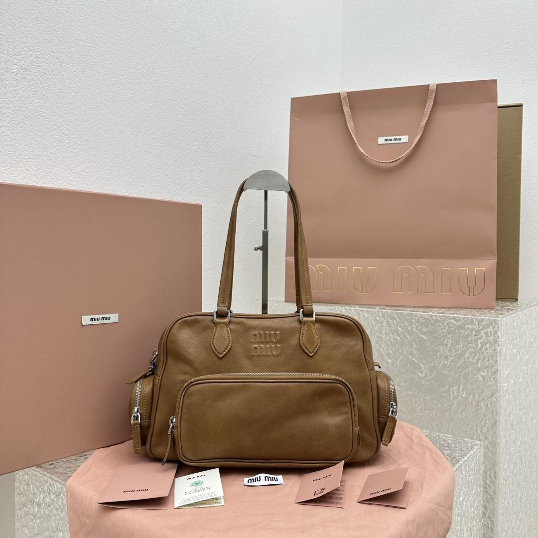 Miu Miu Nappa Leather Top-handle Bag - FashionPlug