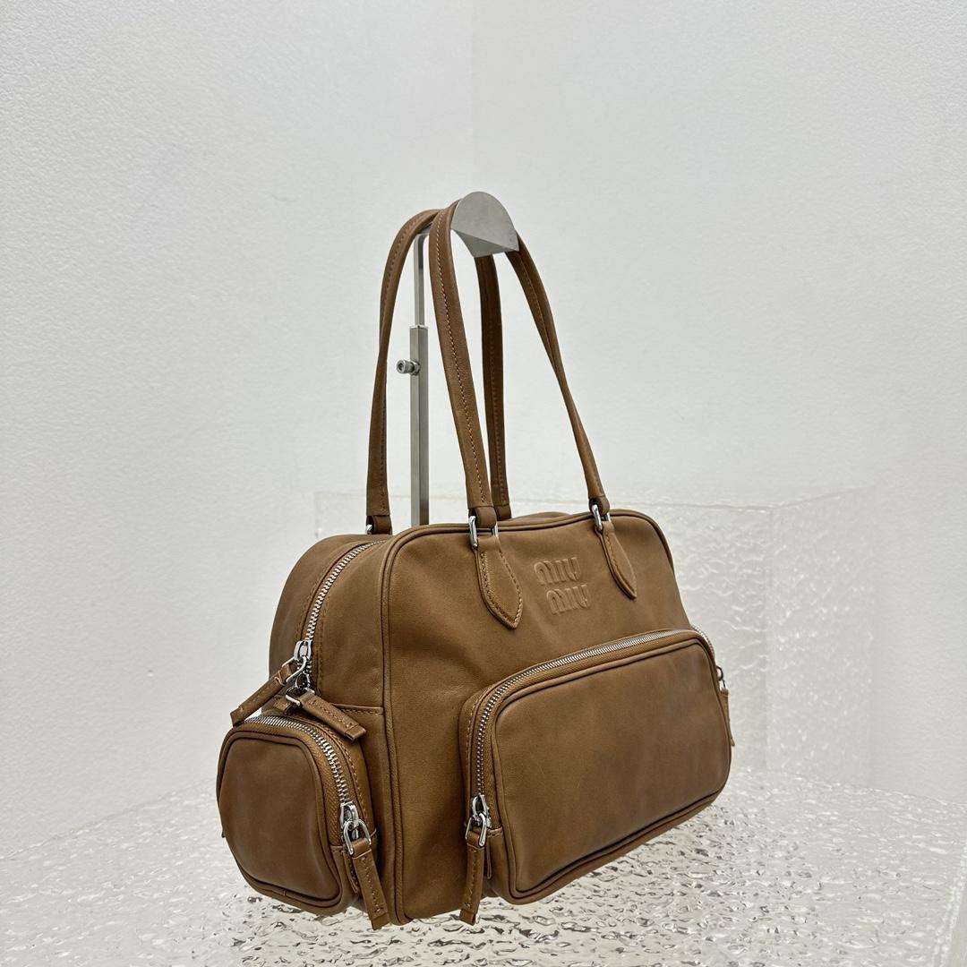 Miu Miu Nappa Leather Top-handle Bag - FashionPlug