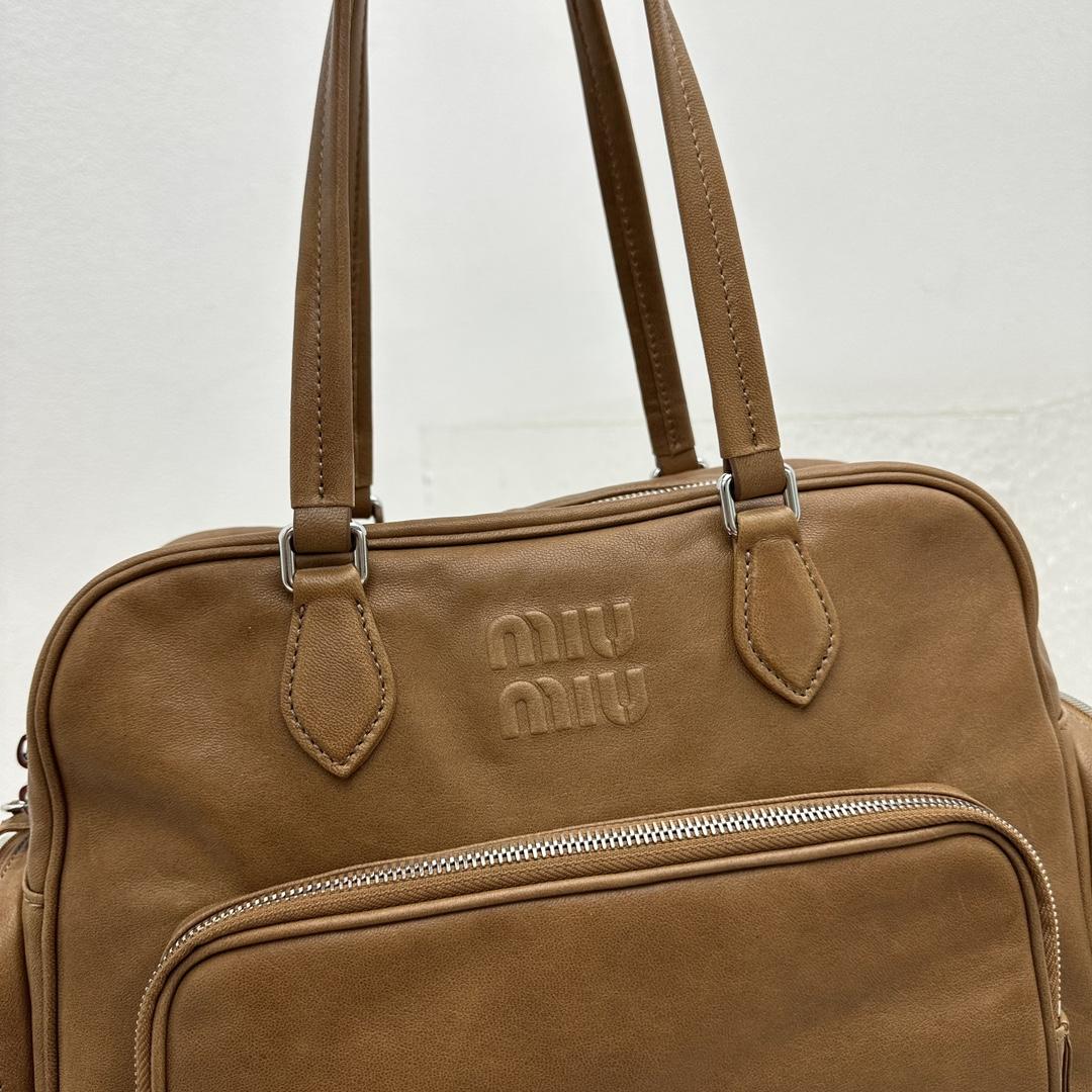 Miu Miu Nappa Leather Top-handle Bag - FashionPlug
