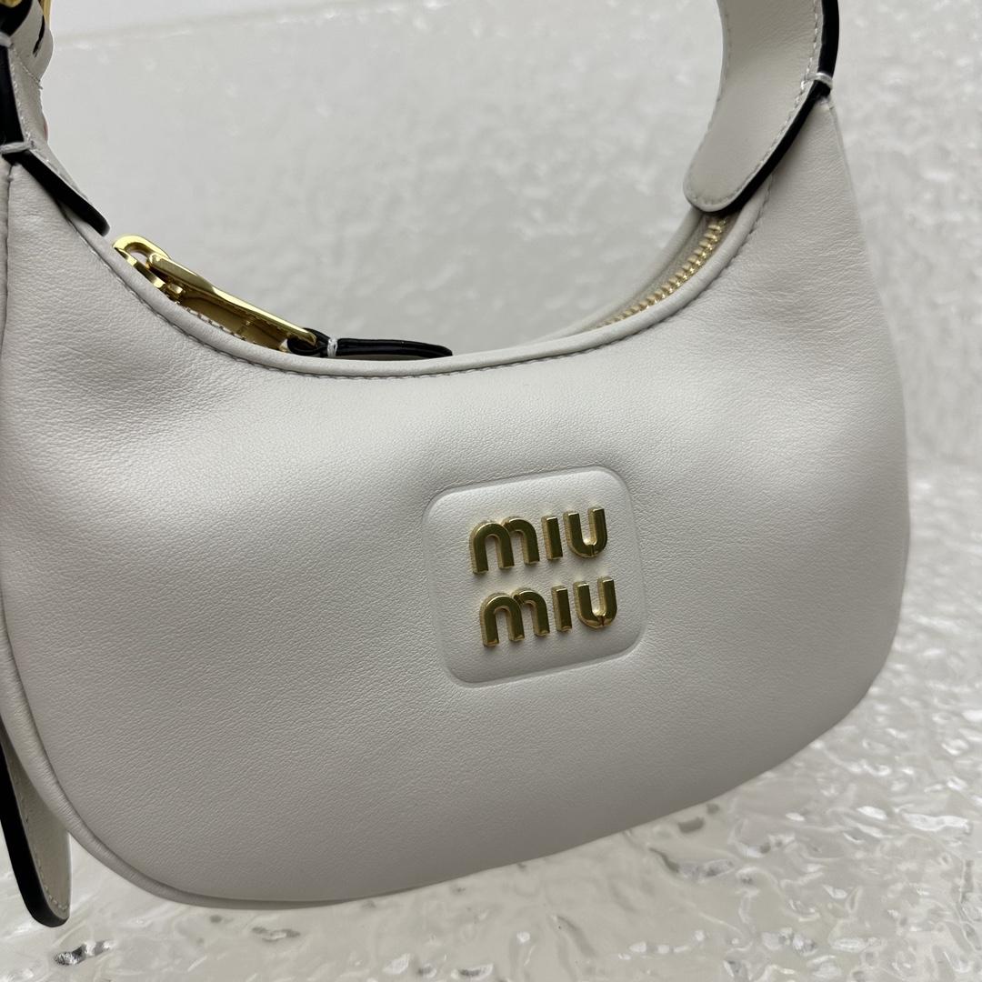 Miu Miu Leather Hobo Bag - FashionPlug