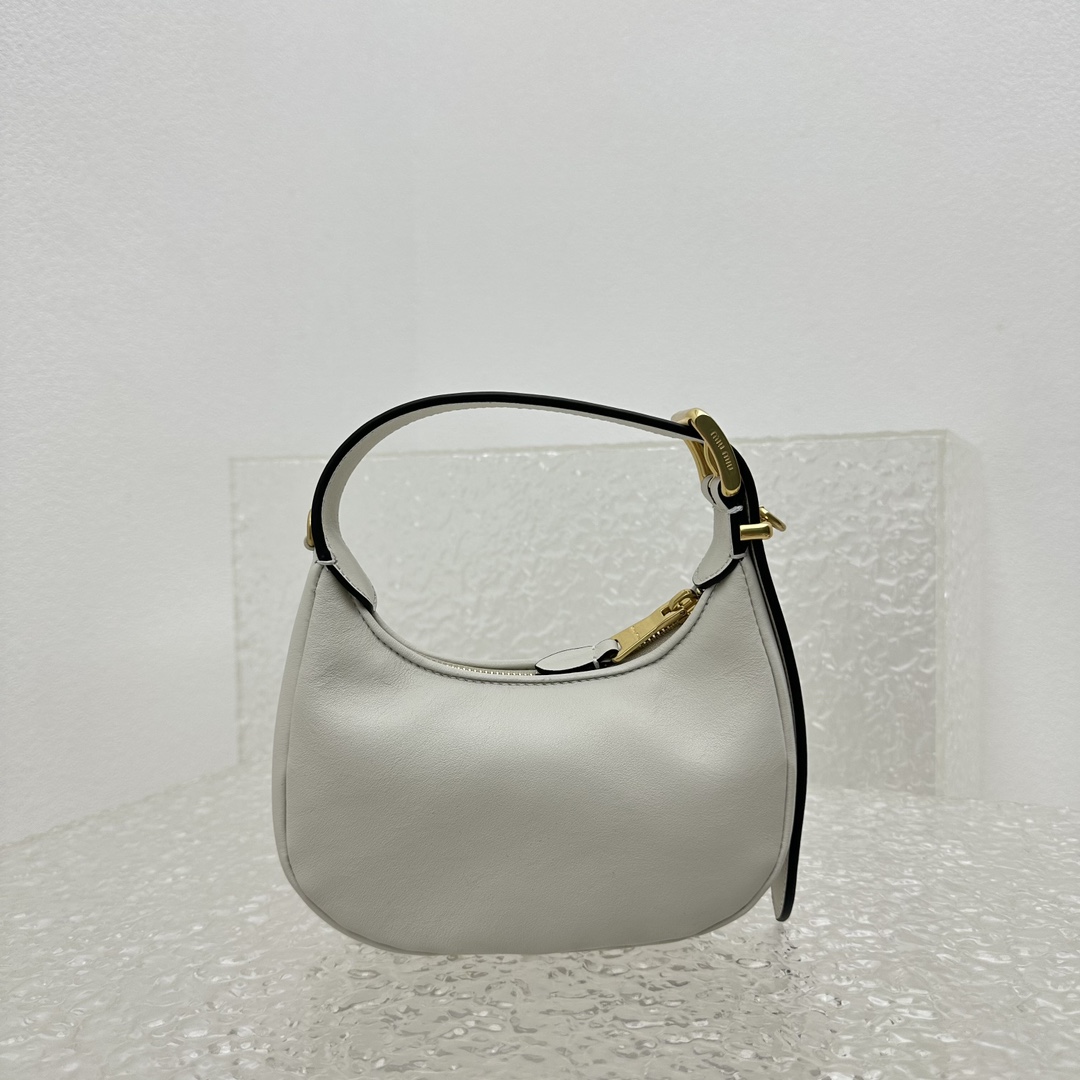 Miu Miu Leather Hobo Bag - FashionPlug