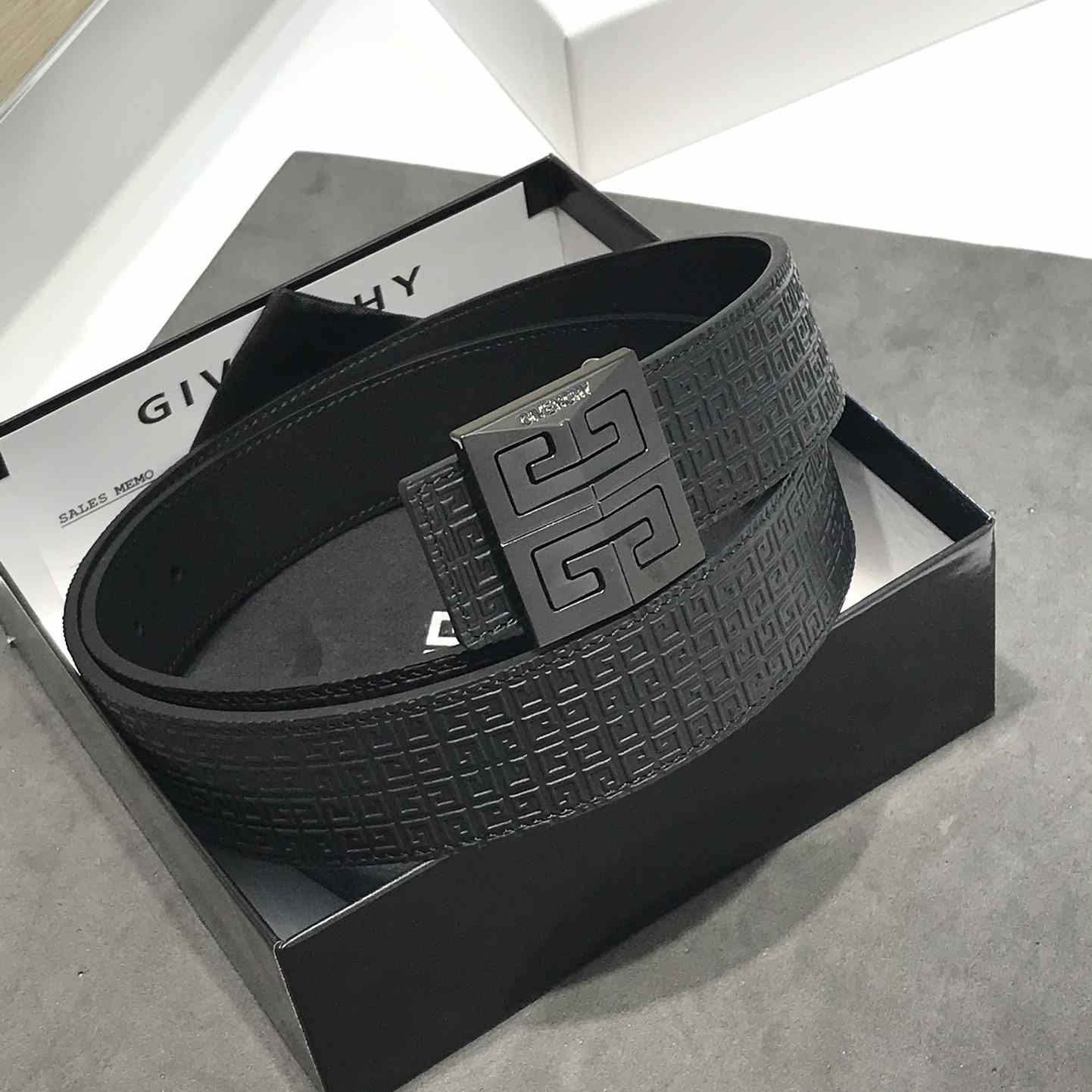 Givenchy 4G Reversible Belt In Leather And 4G Coated Canvas - FashionPlug