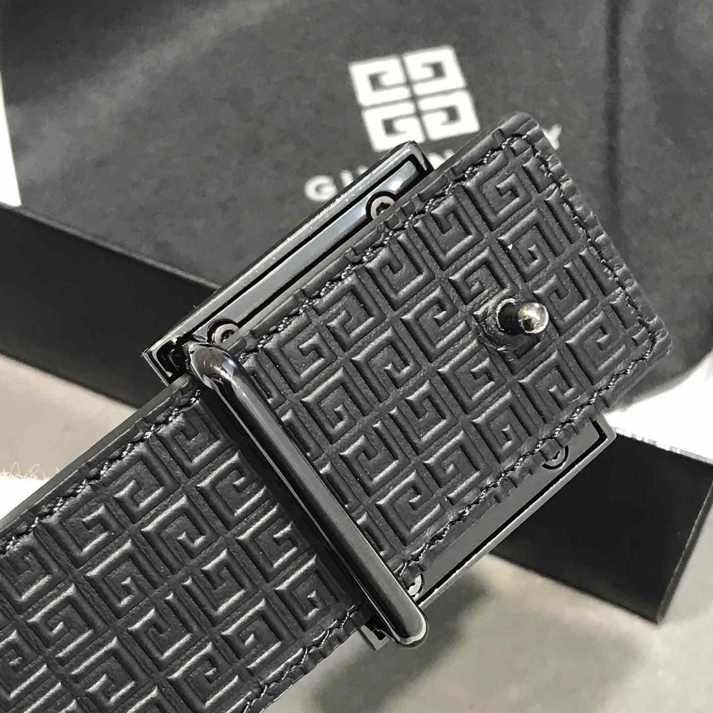 Givenchy 4G Reversible Belt In Leather And 4G Coated Canvas - FashionPlug