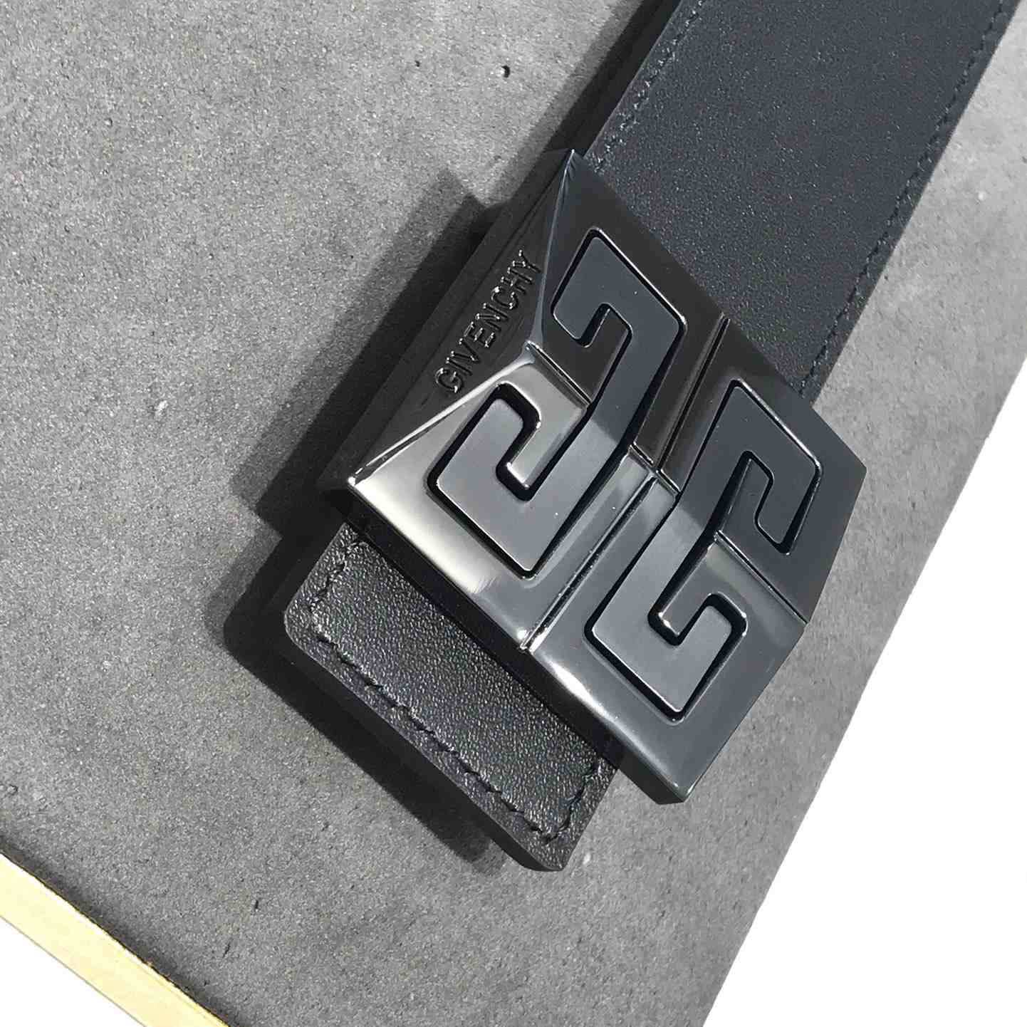 Givenchy 4G Reversible Belt In Leather And 4G Coated Canvas - FashionPlug