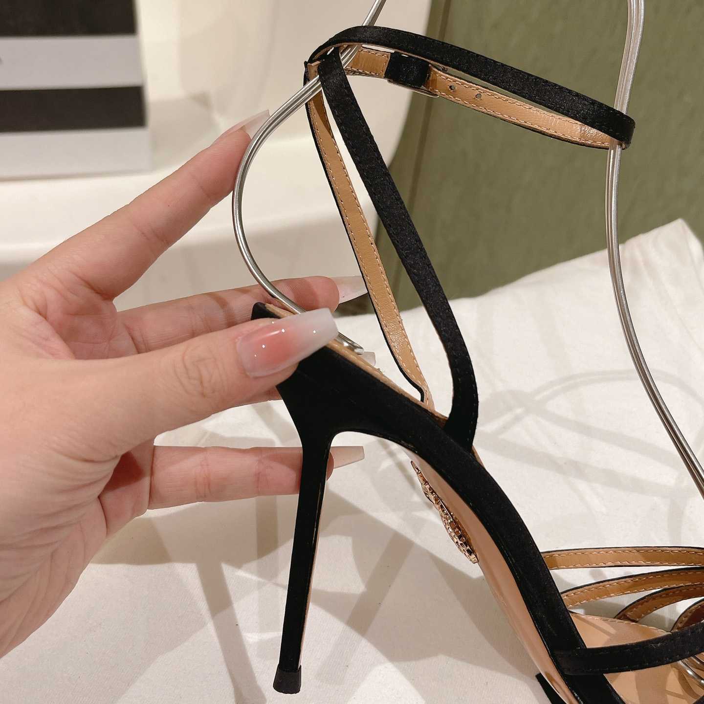 Aquazzura Stardust 105mm Sandals - FashionPlug