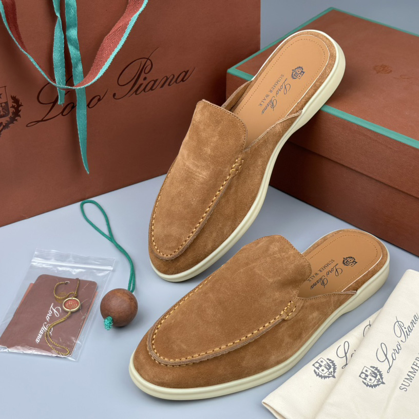 Loro Piana Babouche Walk Loafers - FashionPlug