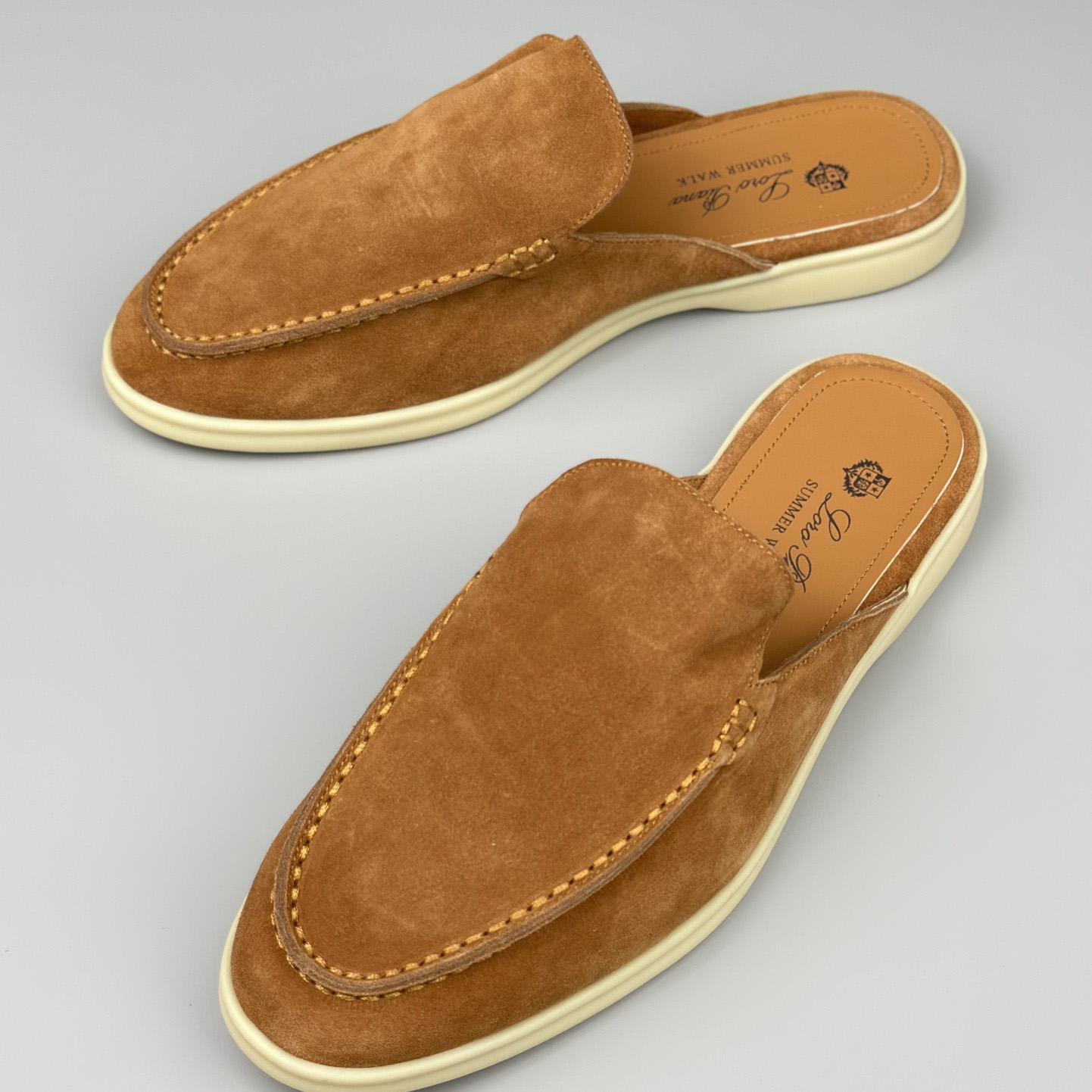 Loro Piana Babouche Walk Loafers - FashionPlug