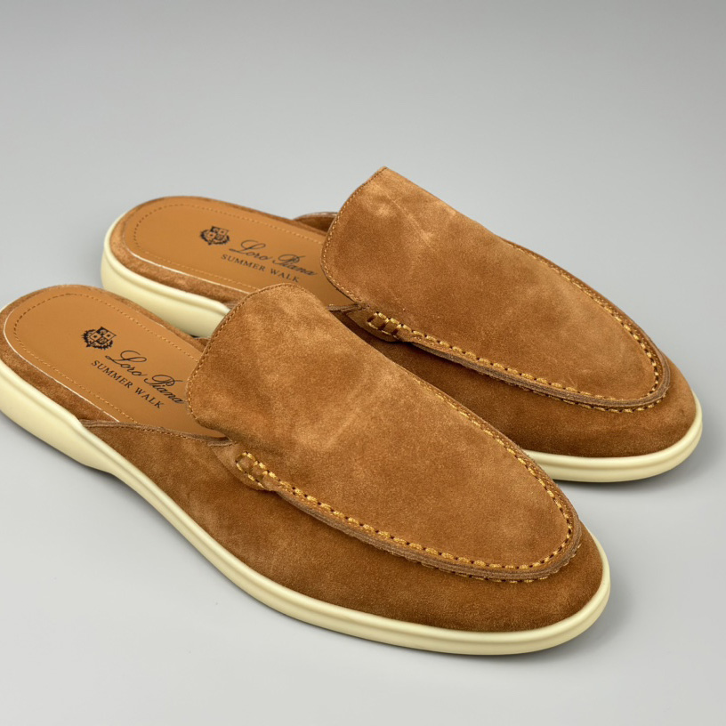 Loro Piana Babouche Walk Loafers - FashionPlug