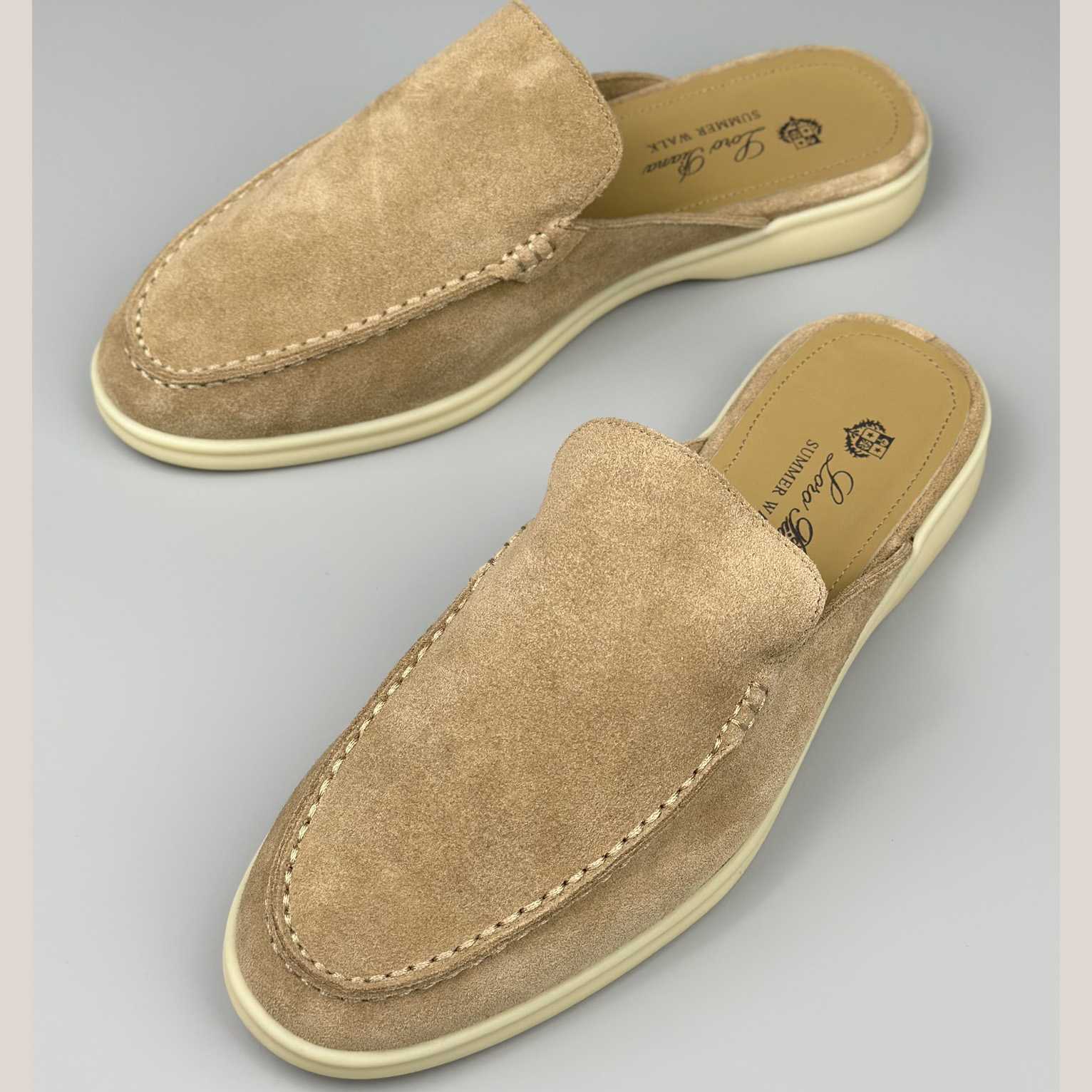Loro Piana Babouche Walk Loafers - FashionPlug