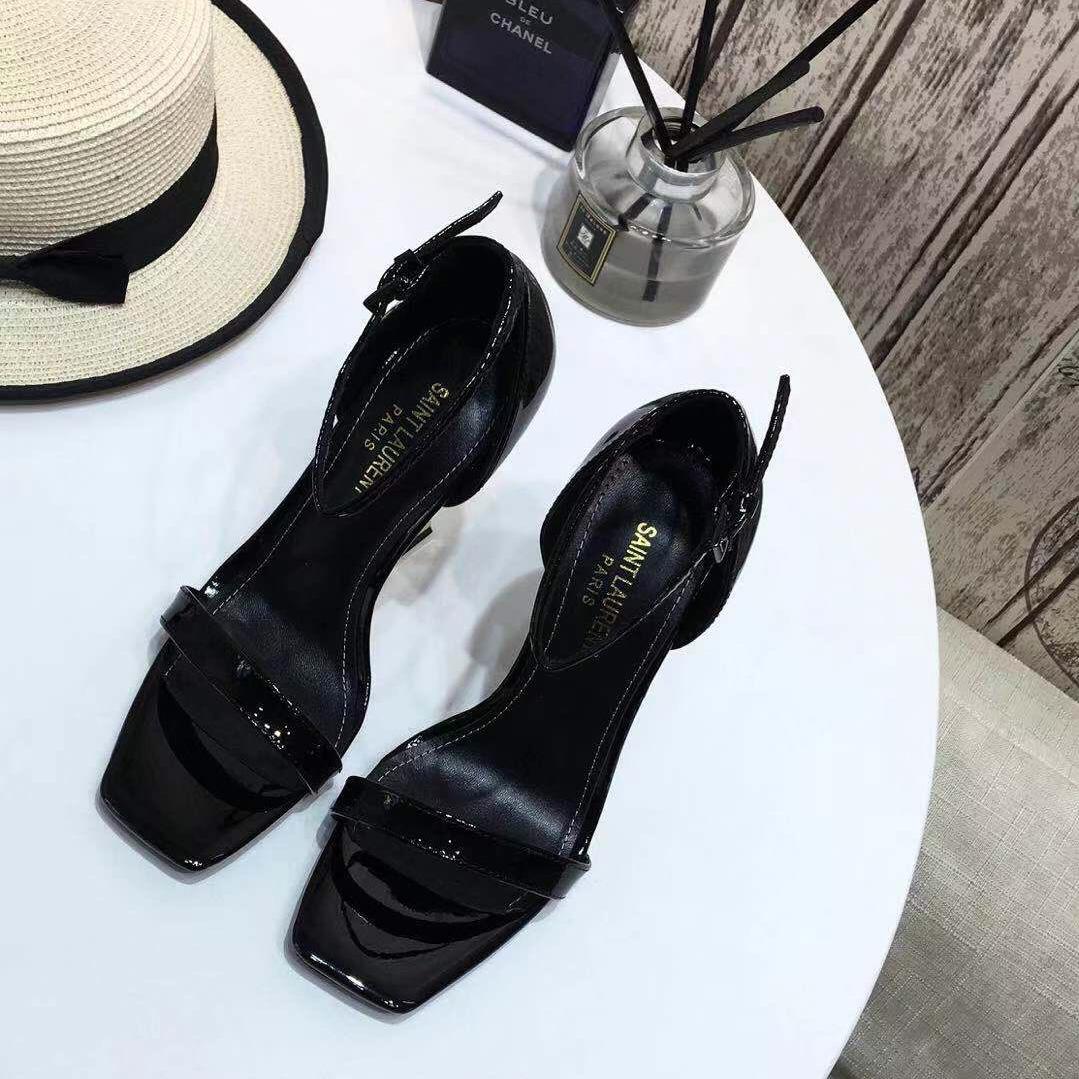 Saint Laurent YSL Heel Sandals - FashionPlug