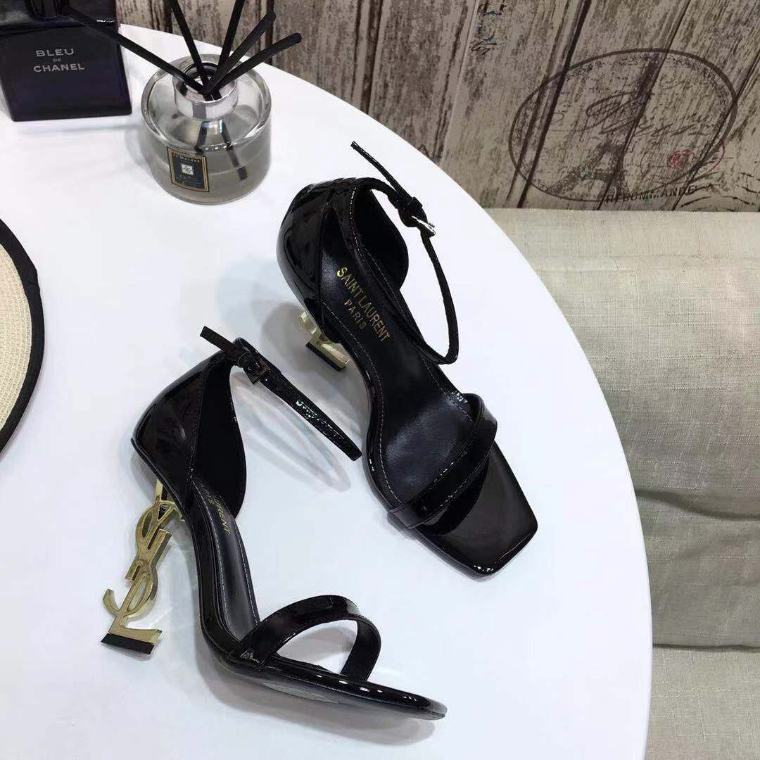 Saint Laurent YSL Heel Sandals - FashionPlug