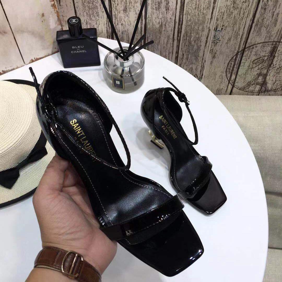 Saint Laurent YSL Heel Sandals - FashionPlug