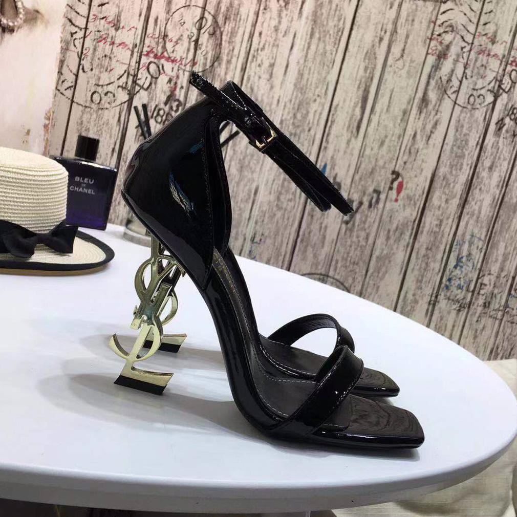 Saint Laurent YSL Heel Sandals - FashionPlug