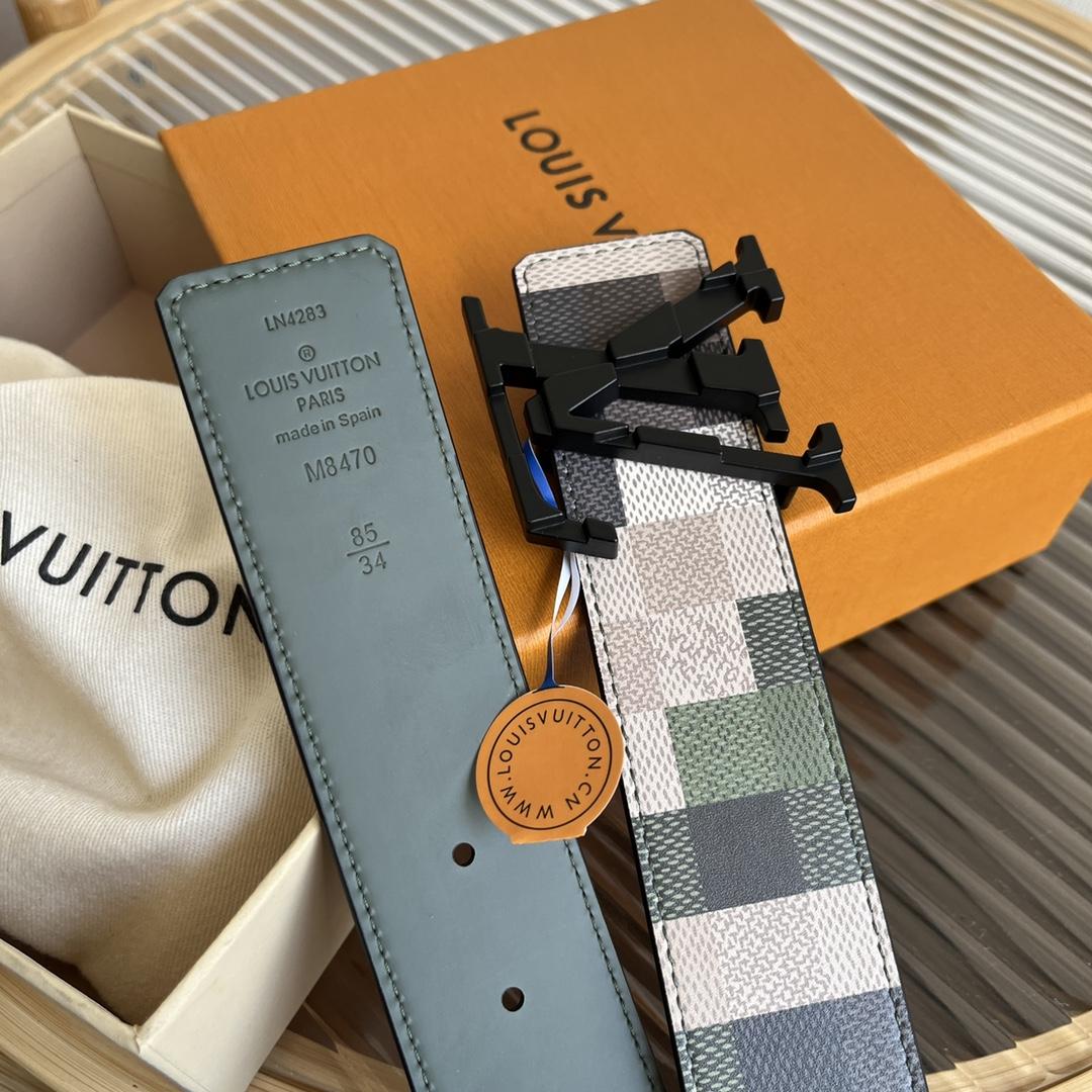 Louis Vuitton LV Mega Pixel 40mm Reversible Belt - FashionPlug