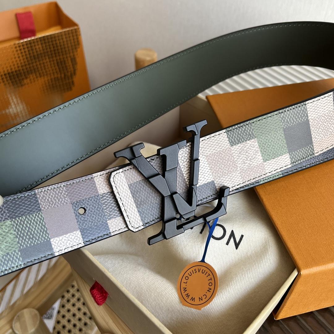 Louis Vuitton LV Mega Pixel 40mm Reversible Belt - FashionPlug