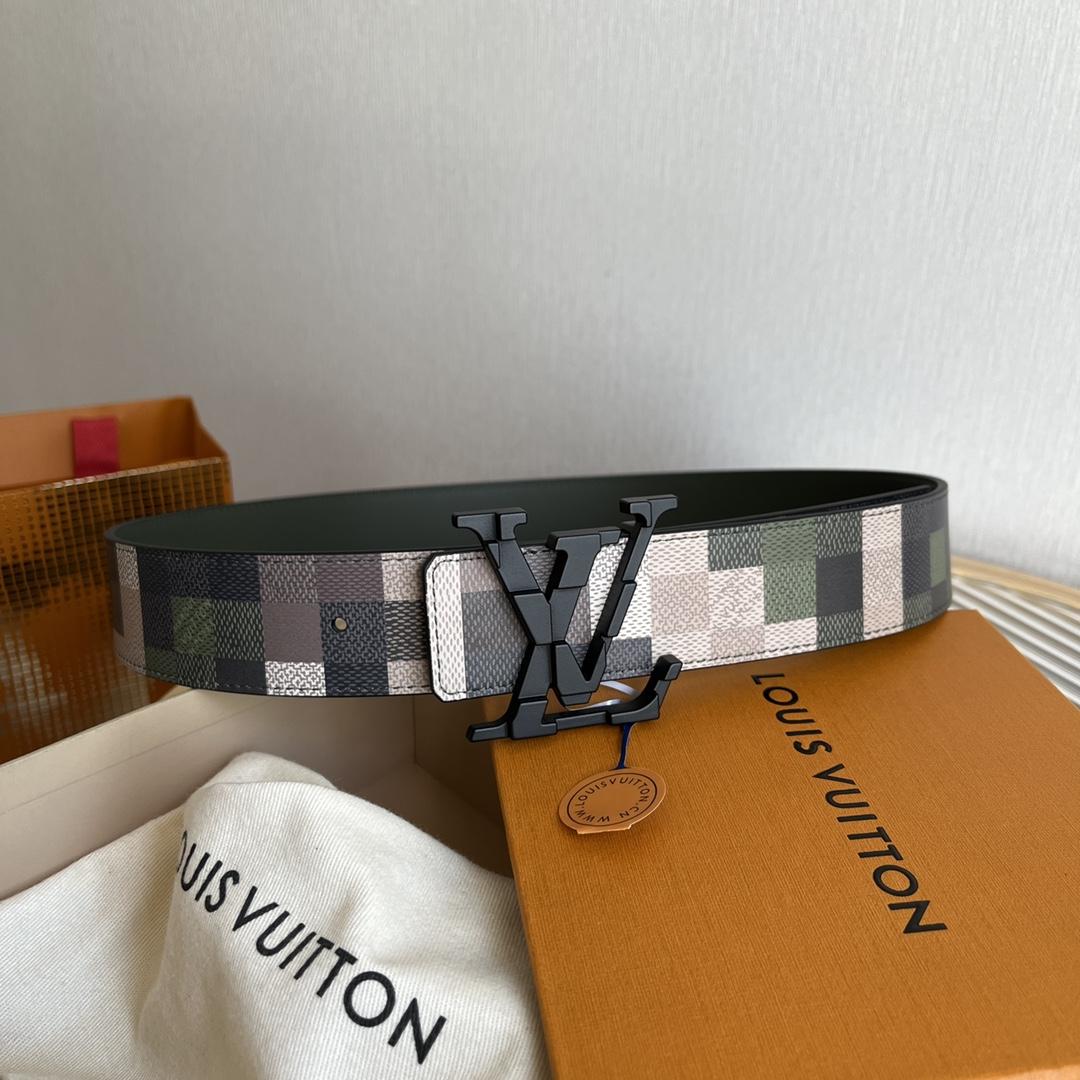 Louis Vuitton LV Mega Pixel 40mm Reversible Belt - FashionPlug