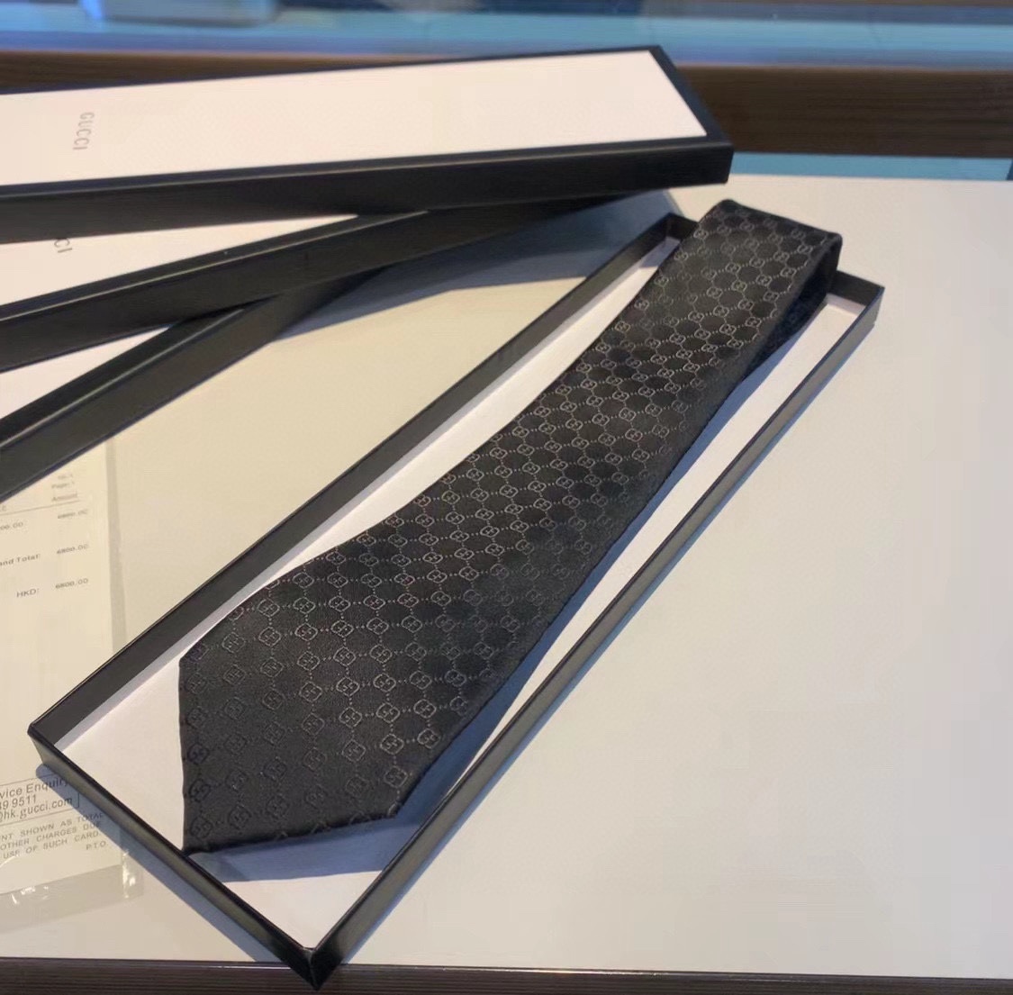 Gucci GG Pattern Silk Tie - FashionPlug