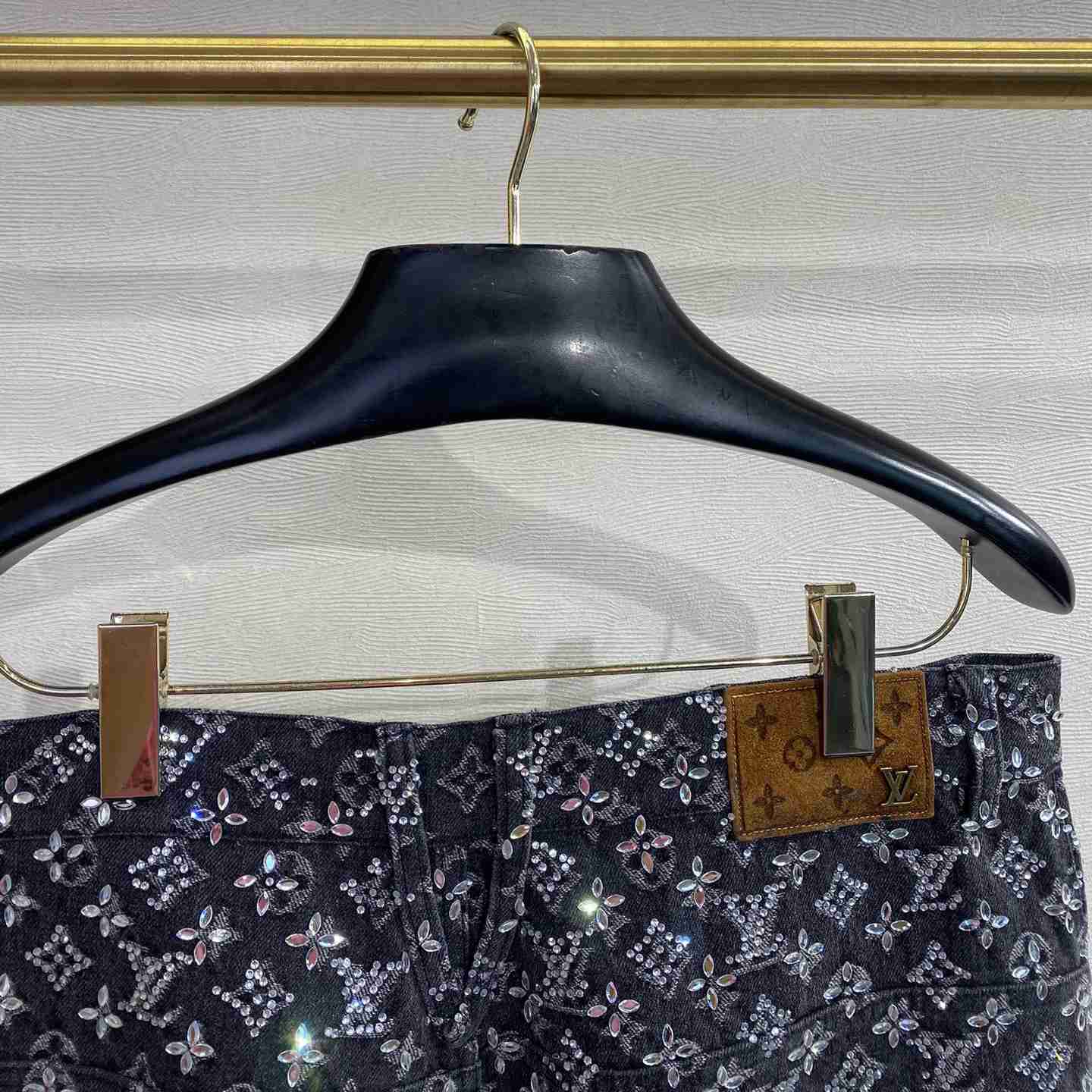 Louis Vuitton Embroidered Monogram Baggy Denim Pants   1ABY8N - FashionPlug