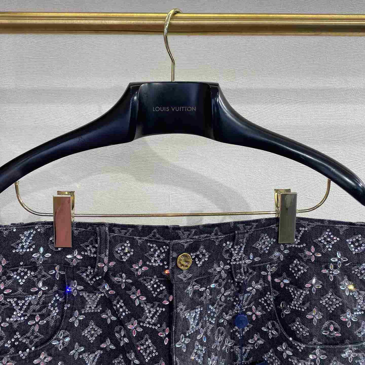 Louis Vuitton Embroidered Monogram Baggy Denim Pants   1ABY8N - FashionPlug