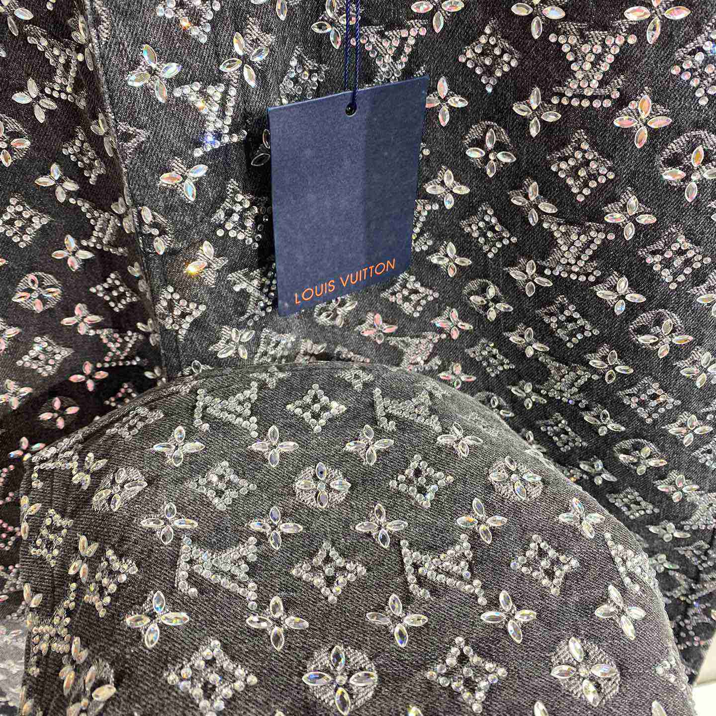 Louis Vuitton Embroidered Monogram Baggy Denim Pants   1ABY8N - FashionPlug