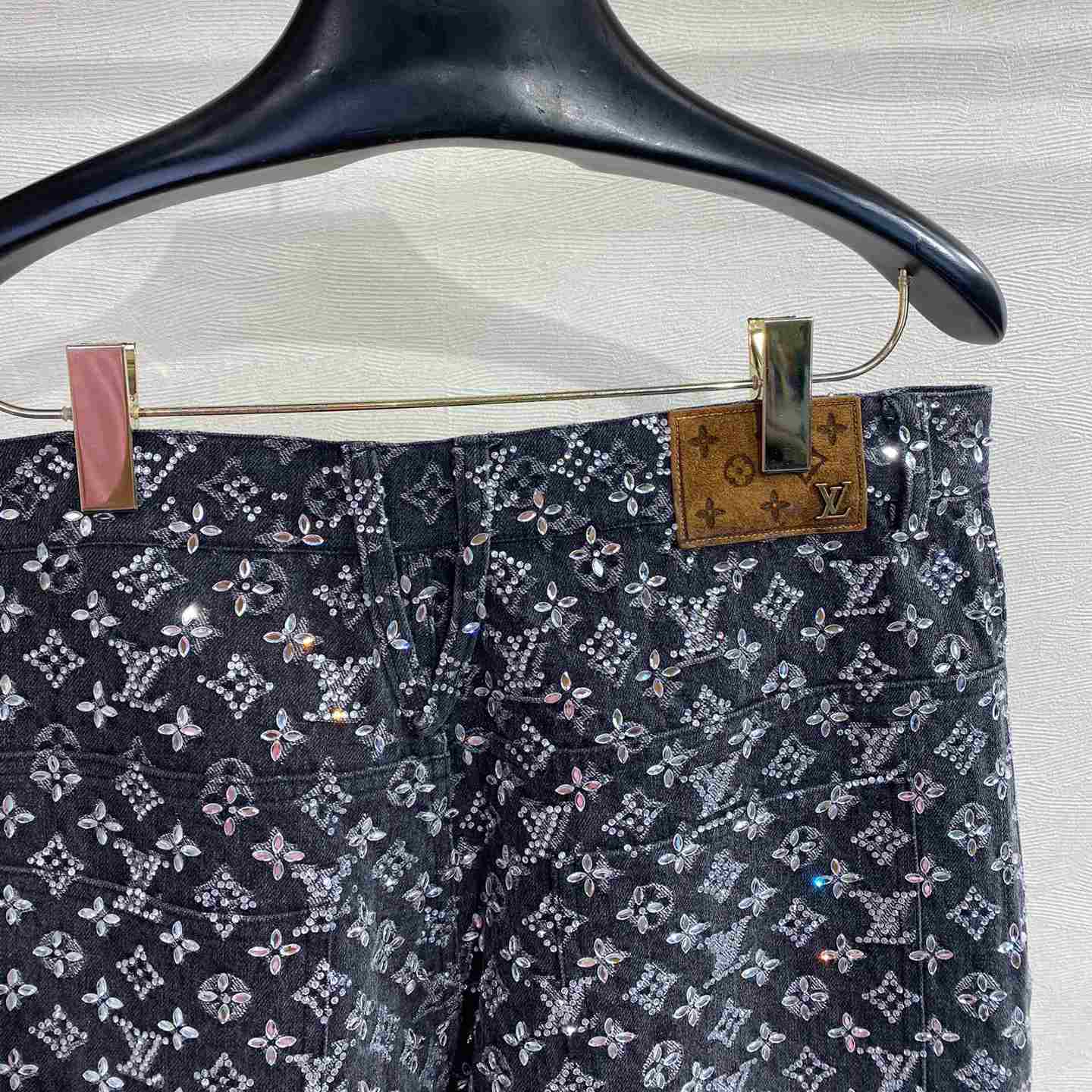 Louis Vuitton Embroidered Monogram Baggy Denim Pants   1ABY8N - FashionPlug