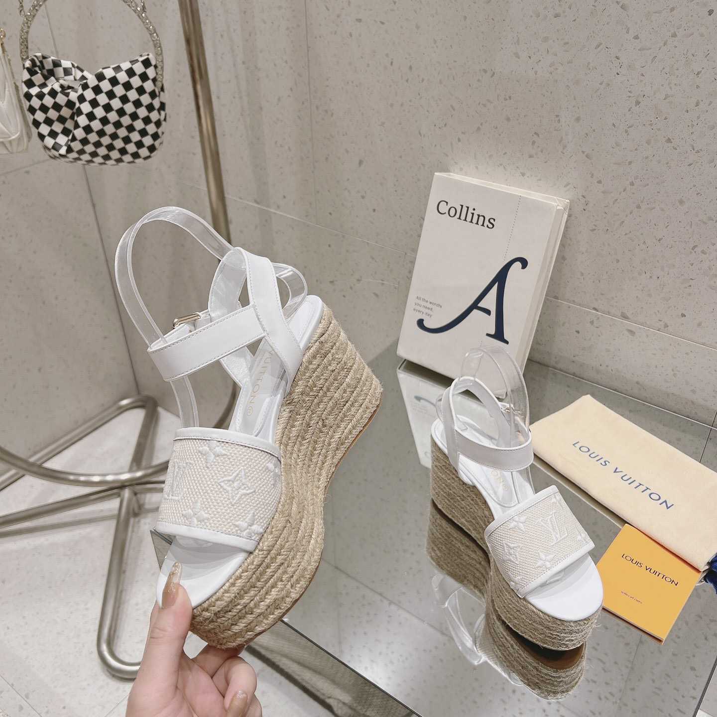 Louis Vuitton Starboard Wedge Sandal   - FashionPlug