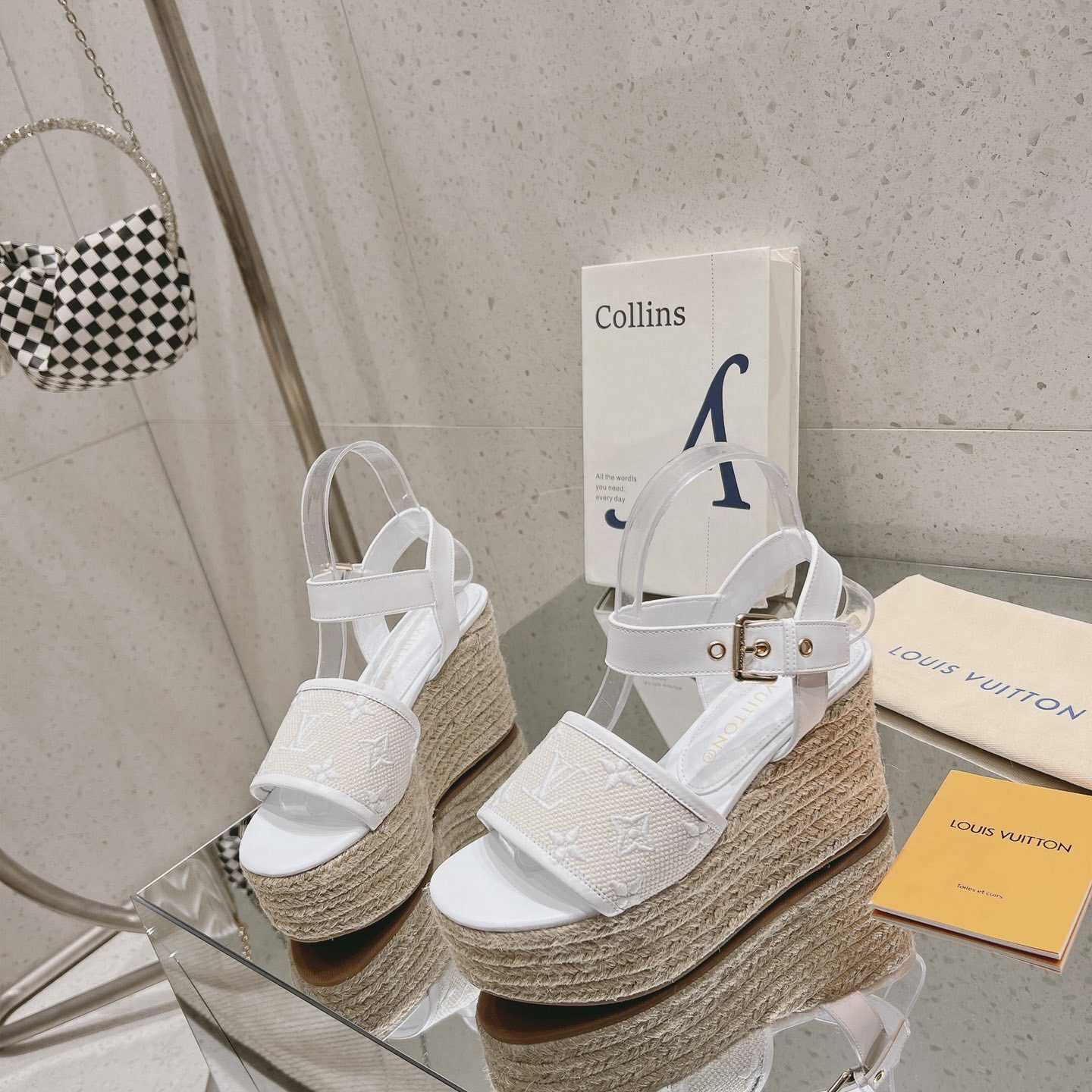 Louis Vuitton Starboard Wedge Sandal   - FashionPlug