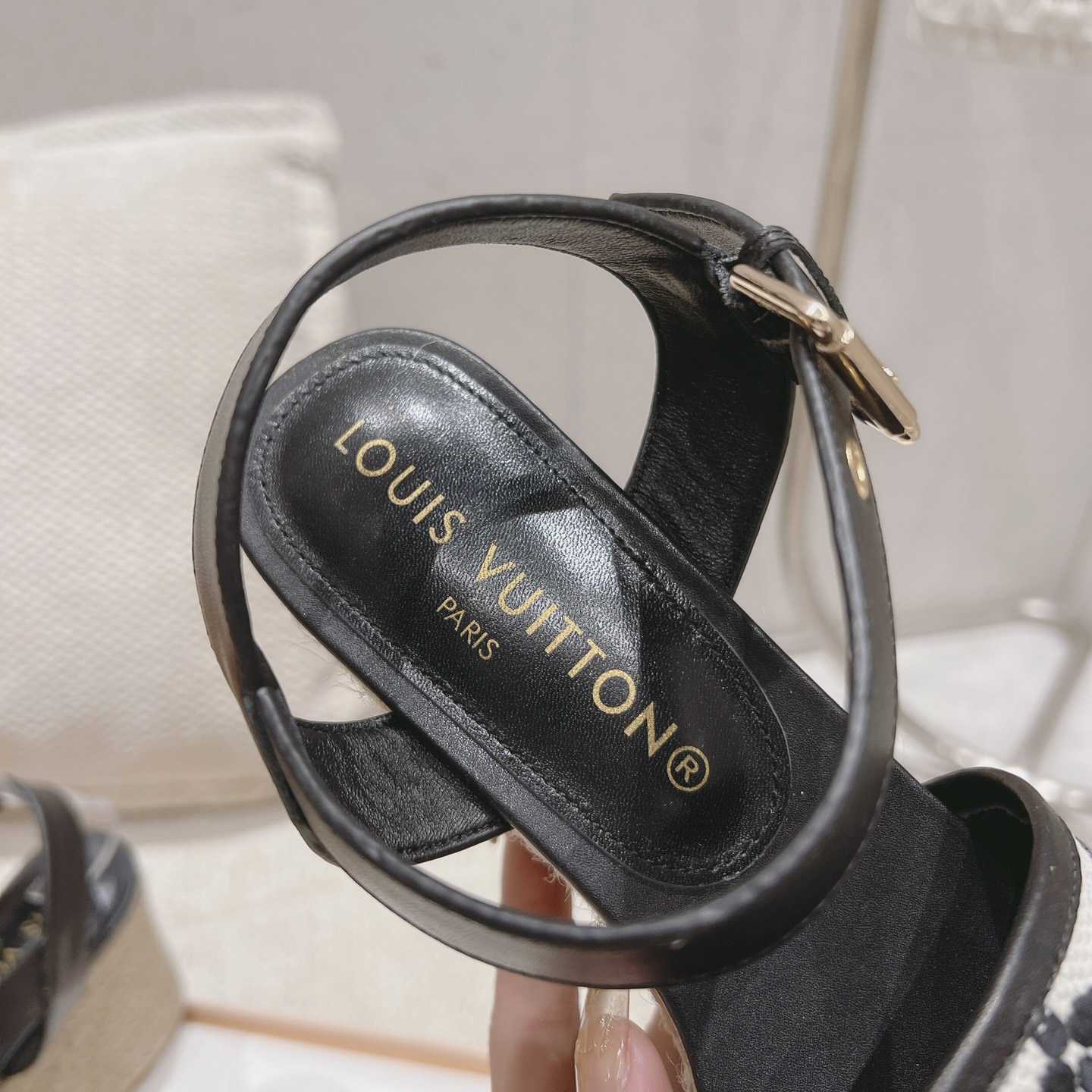 Louis Vuitton Starboard Wedge Sandal   - FashionPlug