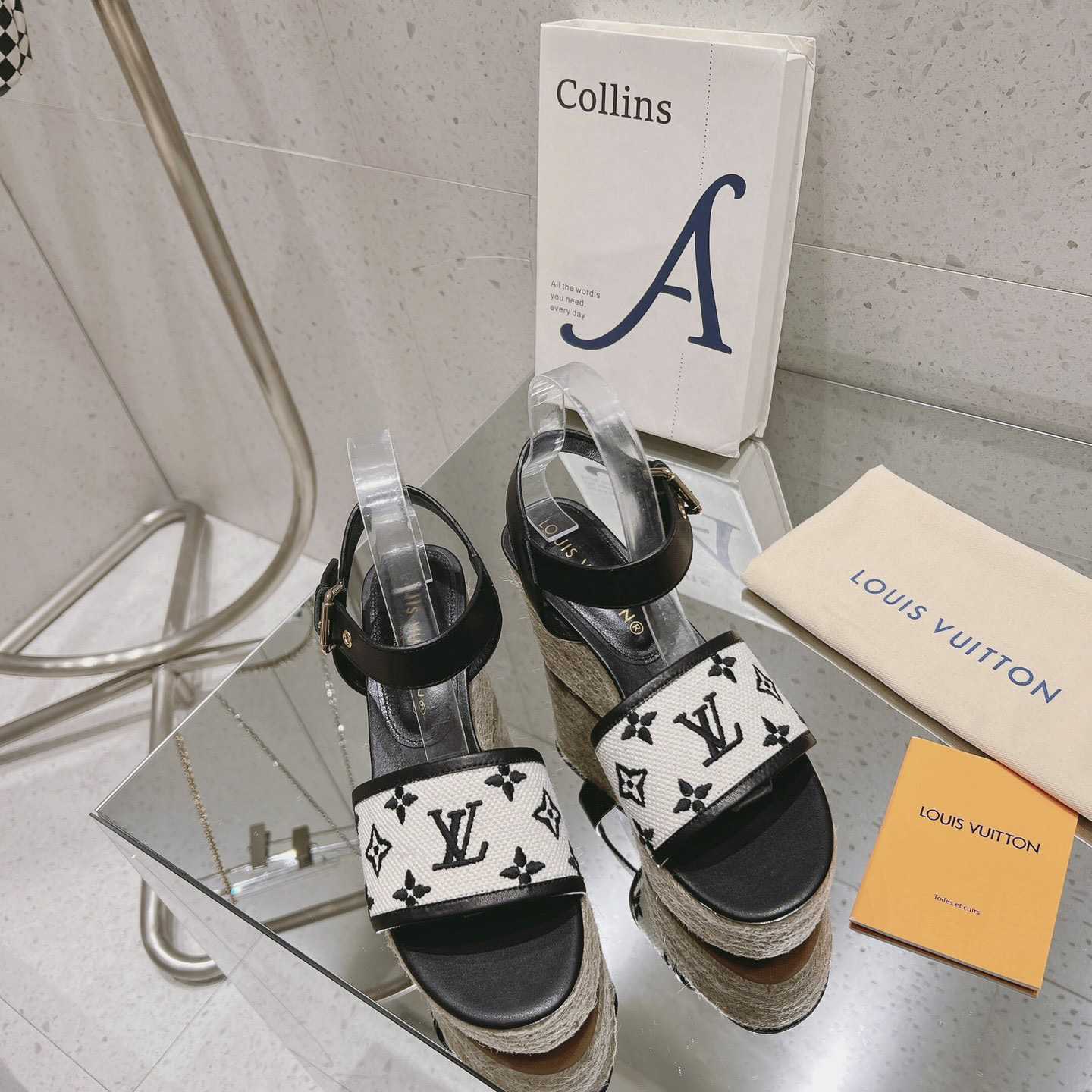 Louis Vuitton Starboard Wedge Sandal   - FashionPlug