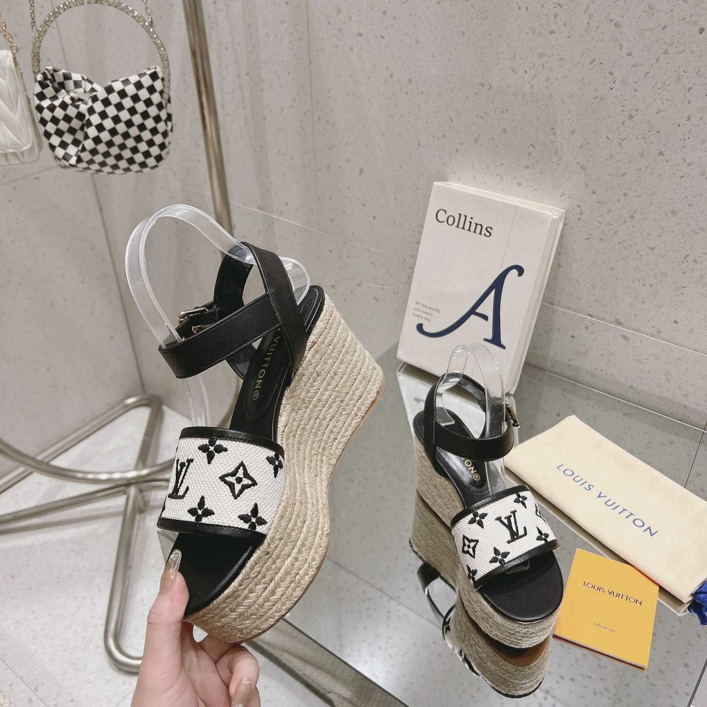 Louis Vuitton Starboard Wedge Sandal   - FashionPlug