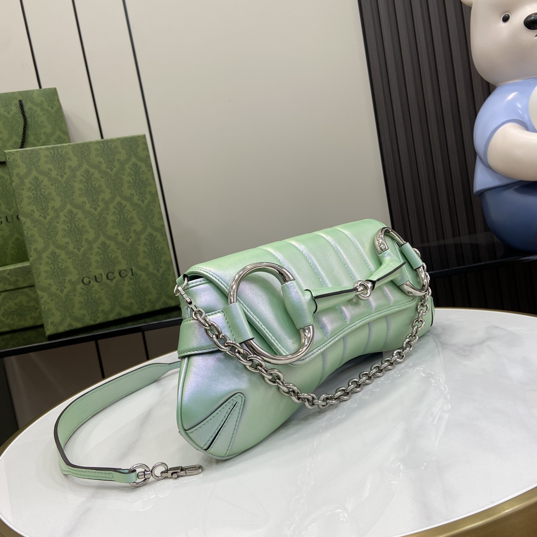 Gucci Horsebit Chain Medium Shoulder Bag (38x 15x 16cm) - FashionPlug