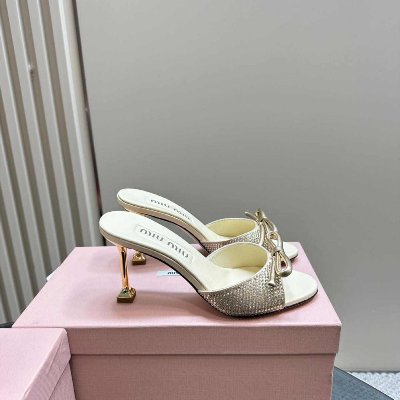 Miu Miu Satin Sandals - FashionPlug