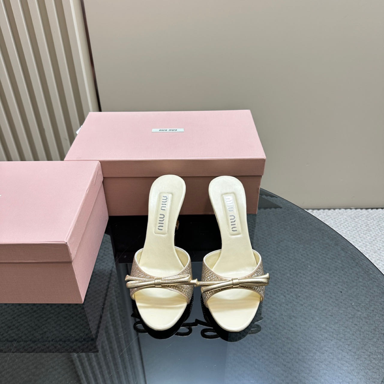 Miu Miu Satin Sandals - FashionPlug