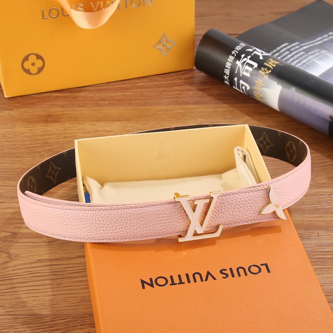 Louis Vuitton Pretty LV Enamel 30mm Reversible Belt   M8231U - FashionPlug
