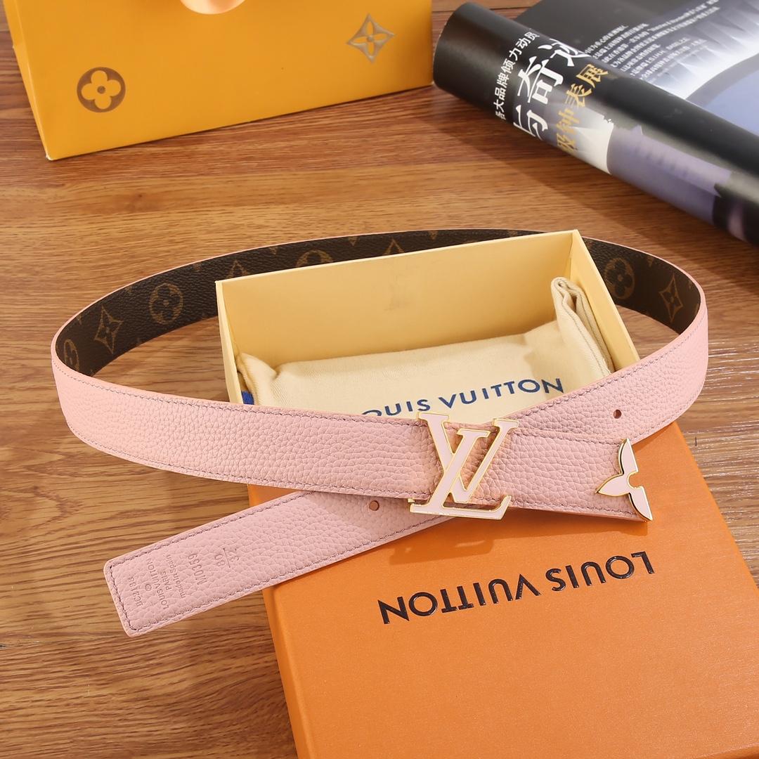 Louis Vuitton Pretty LV Enamel 30mm Reversible Belt   M8231U - FashionPlug