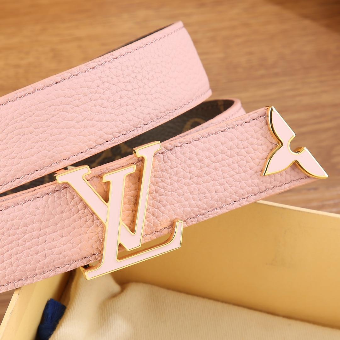 Louis Vuitton Pretty LV Enamel 30mm Reversible Belt   M8231U - FashionPlug