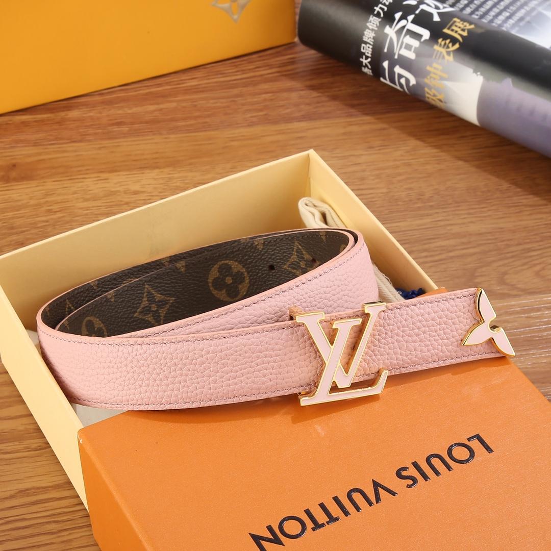 Louis Vuitton Pretty LV Enamel 30mm Reversible Belt   M8231U - FashionPlug