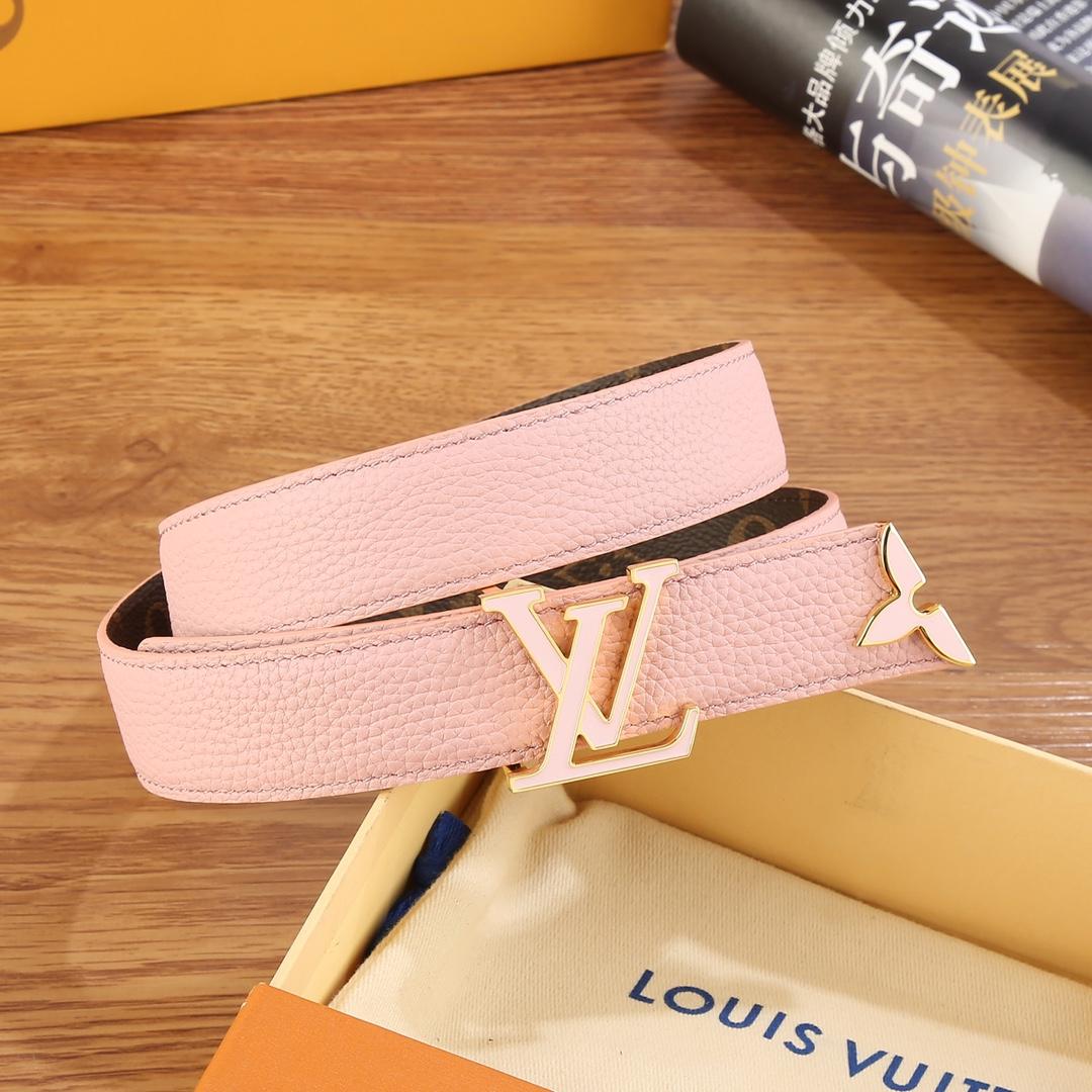 Louis Vuitton Pretty LV Enamel 30mm Reversible Belt   M8231U - FashionPlug