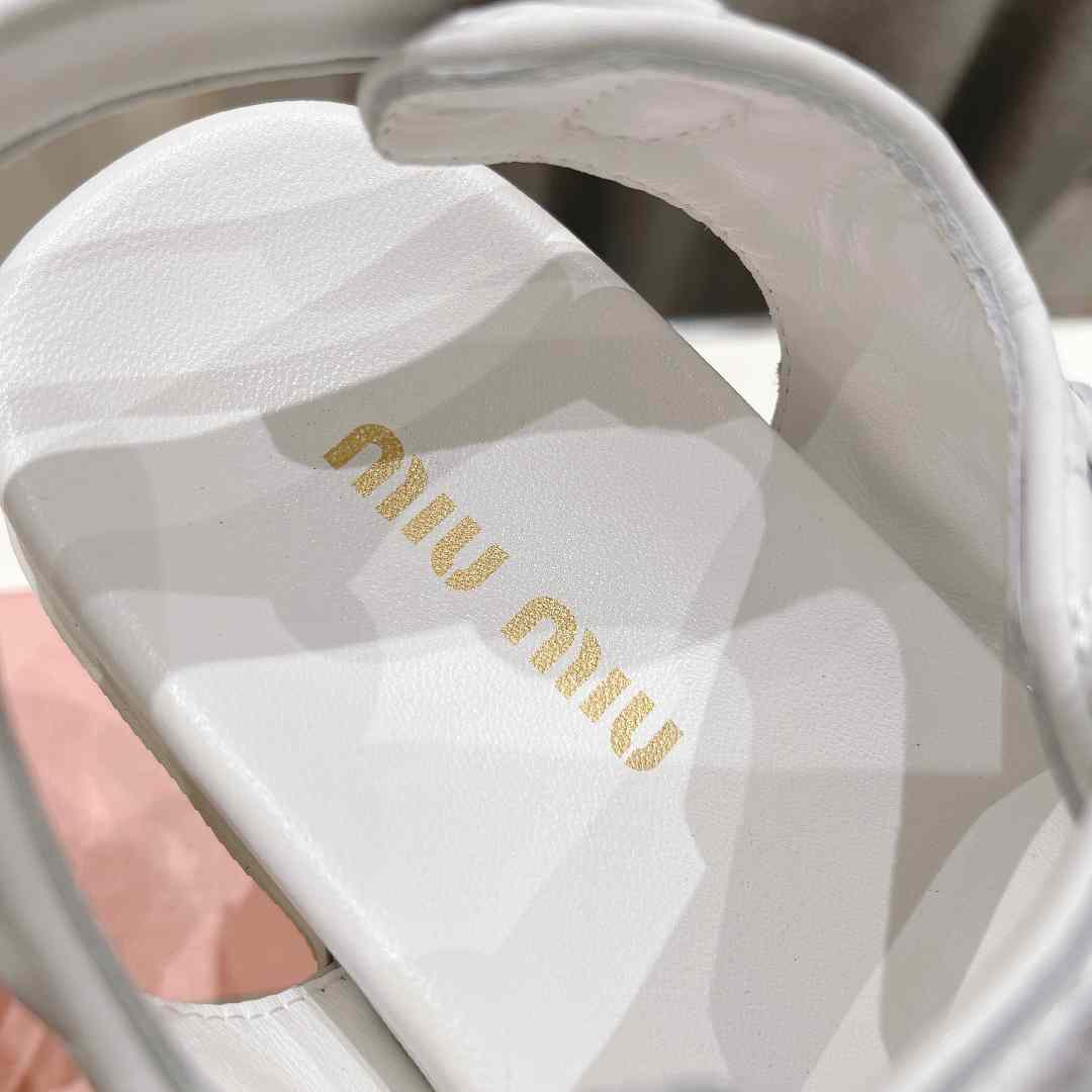 Miu Miu Sporty Matelassé Nappa Leather Sandals - FashionPlug