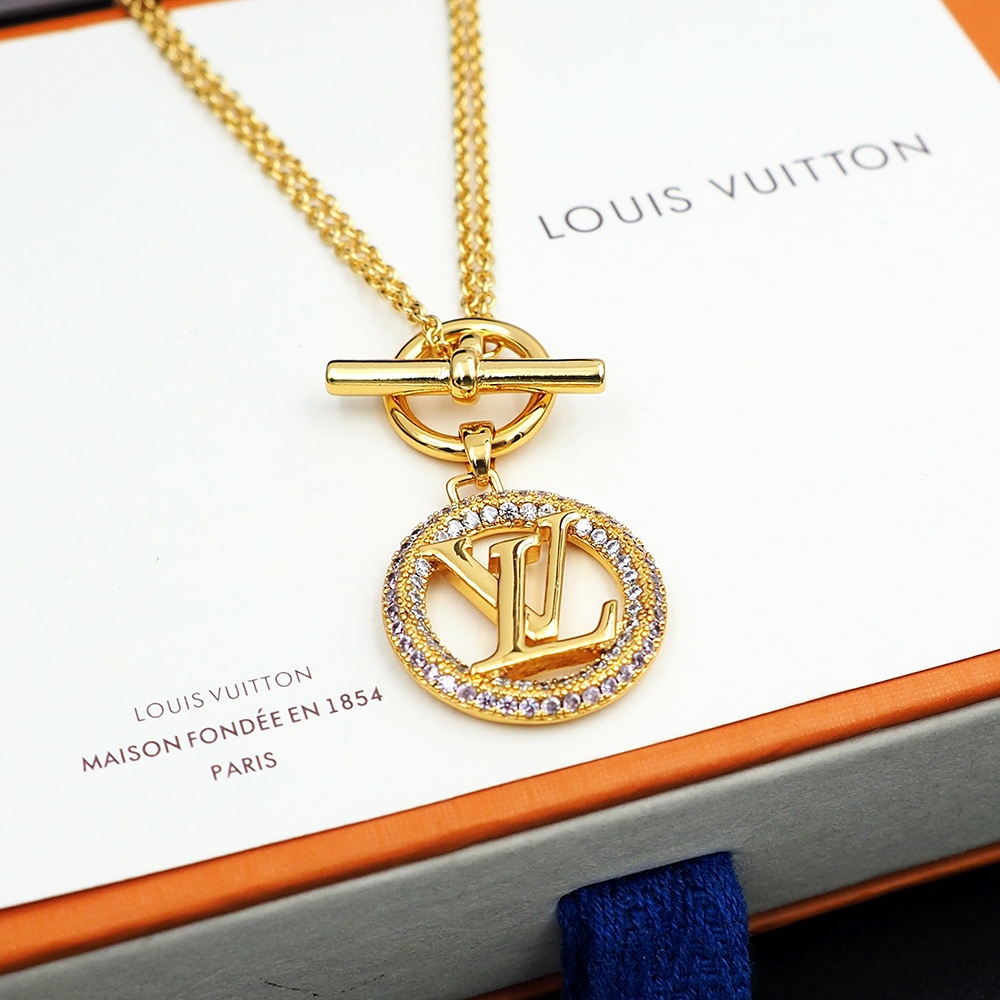 Louis Vuitton Louise Tresor Necklace   M01512 - FashionPlug